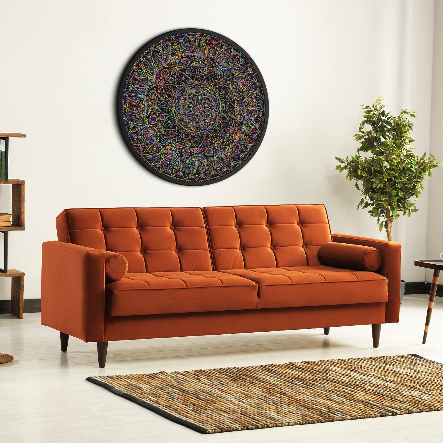 1000 Piece Mandala Puzzle for Adults - Challenging Round Jigsaw Puzzle with Intricate Design, Difficult Impossible Puzzle for Advanced Players | Perfect for Stress Relief, Home Decor & Meditation Spaces