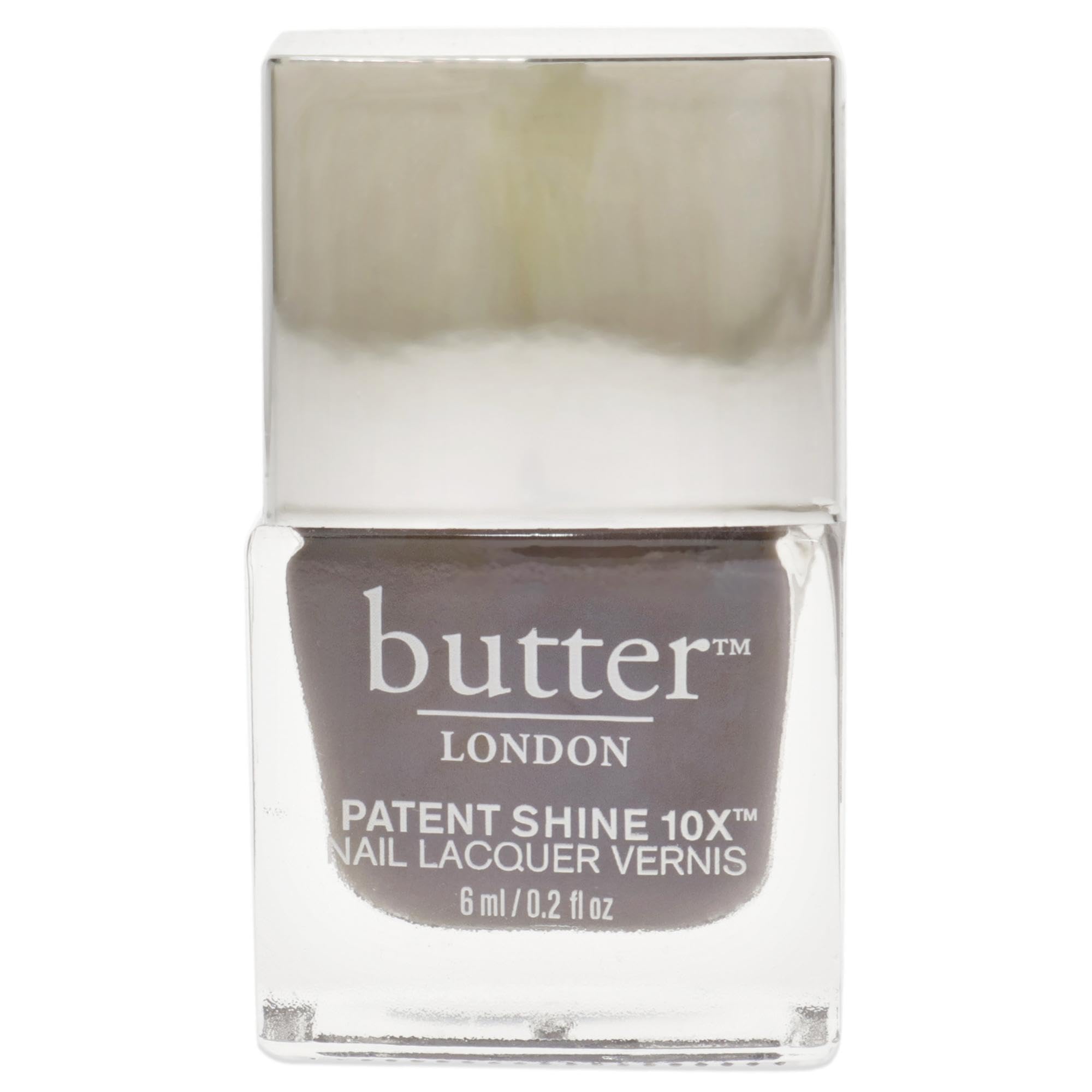 Butter London Patent Shine 10X Nail Polish - Mink Grey (0.2 Fl Oz) - Long-Lasting High Gloss Nail Lacquer for Salon-Quality Manicures at Home or Professional Use