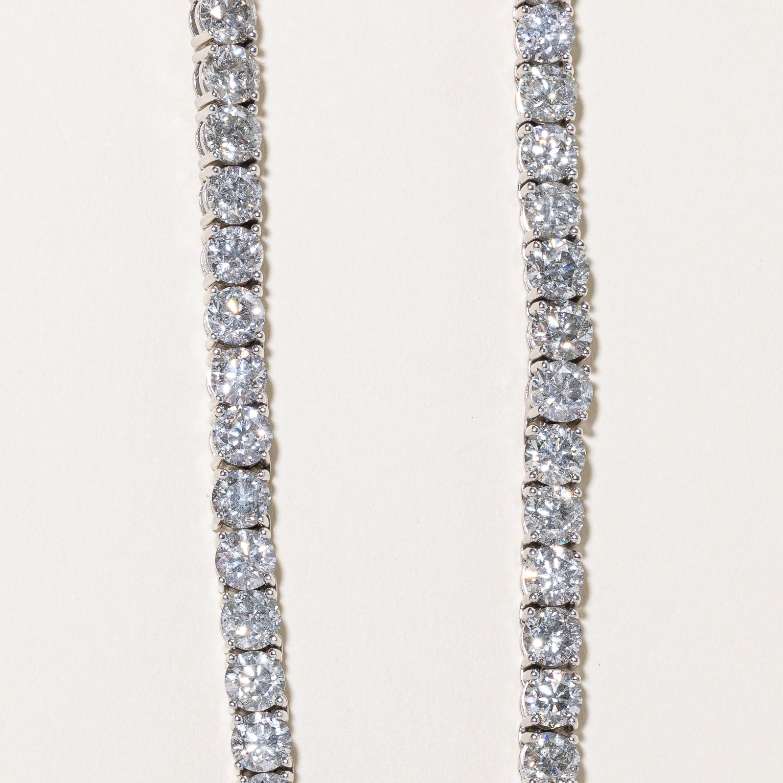 71.30ctw Diamond Tennis Necklace - 21 Inch 14K White Gold Women's Jewelry for Weddings, Parties & Special Occasions