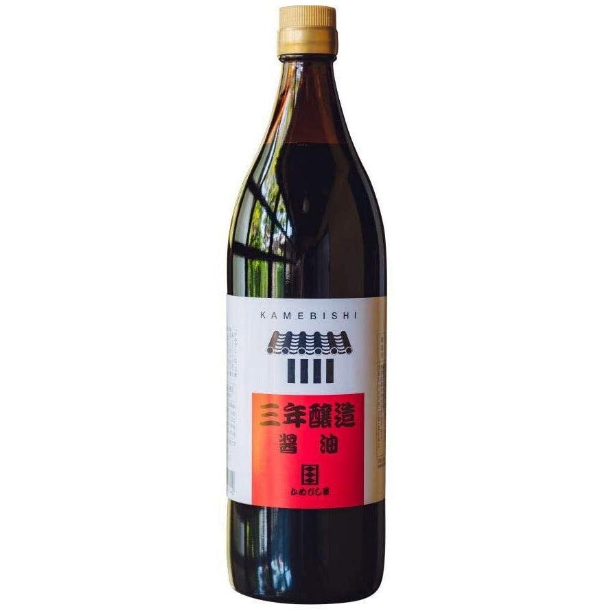 Premium Kamebishi 3-Year Aged Saishikomi Soy Sauce - 900ml Japanese Artisan Shoyu for Sushi, Ramen & Gourmet Cooking