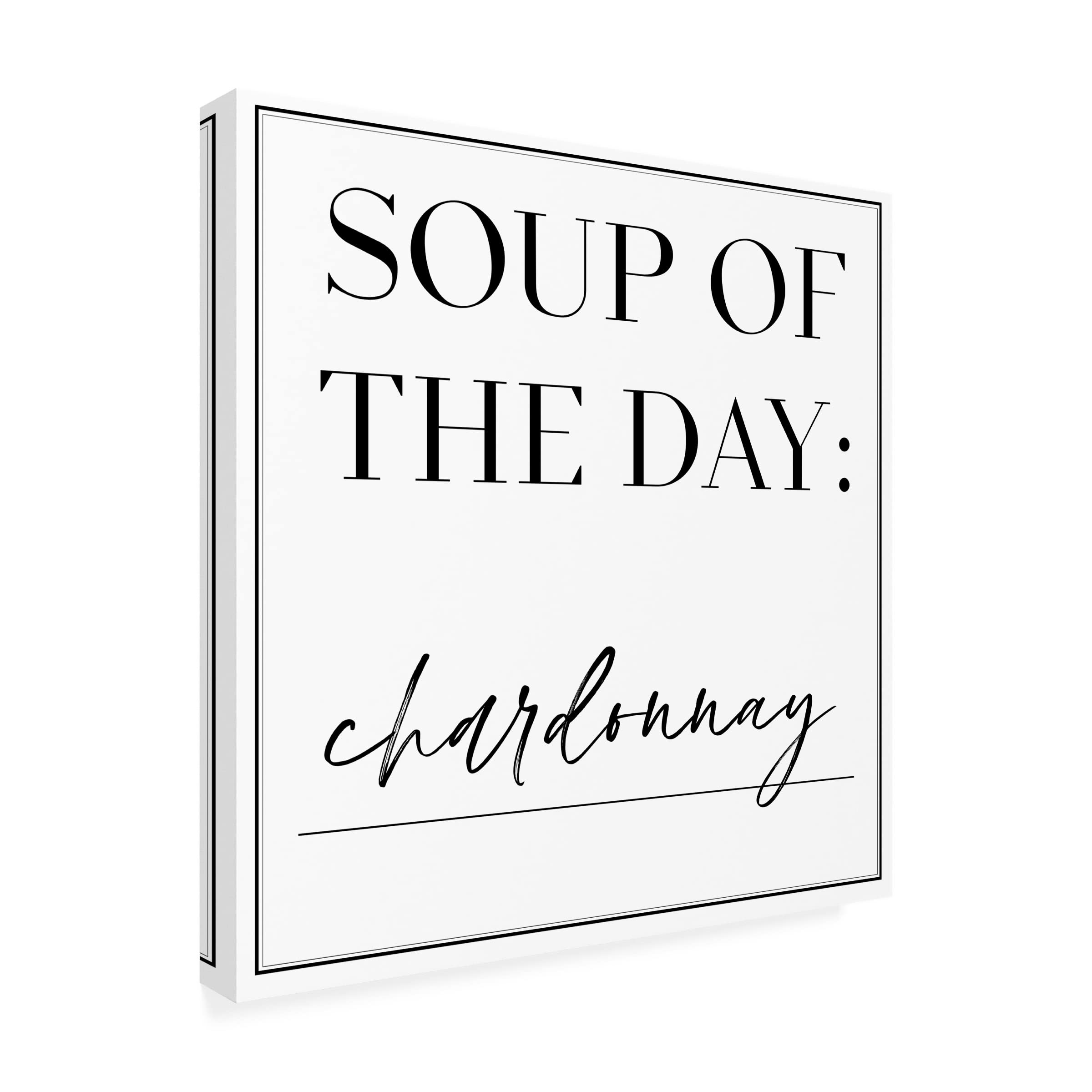 Trademark Fine Art 'Soup Du Jour V' Canvas Wall Art by Anna Hambly - Modern Kitchen Decor, Dining Room Painting, Contemporary Home Artwork