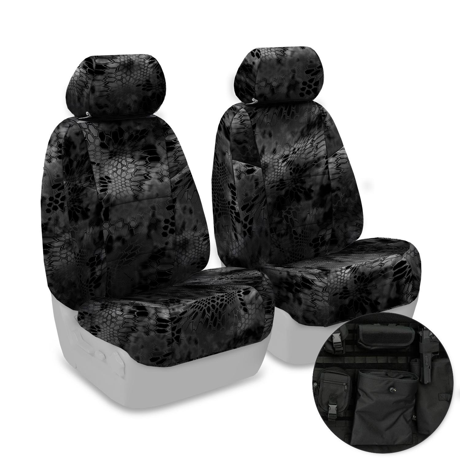 Coverking Custom Fit Tactical Seat Cover for Honda Accord - 50/50 Bucket Design with Cordura Ballistic Fabric in Kryptek Typhon Camo | Durable Protection for Off-Roading, Hunting & Outdoor Adventures