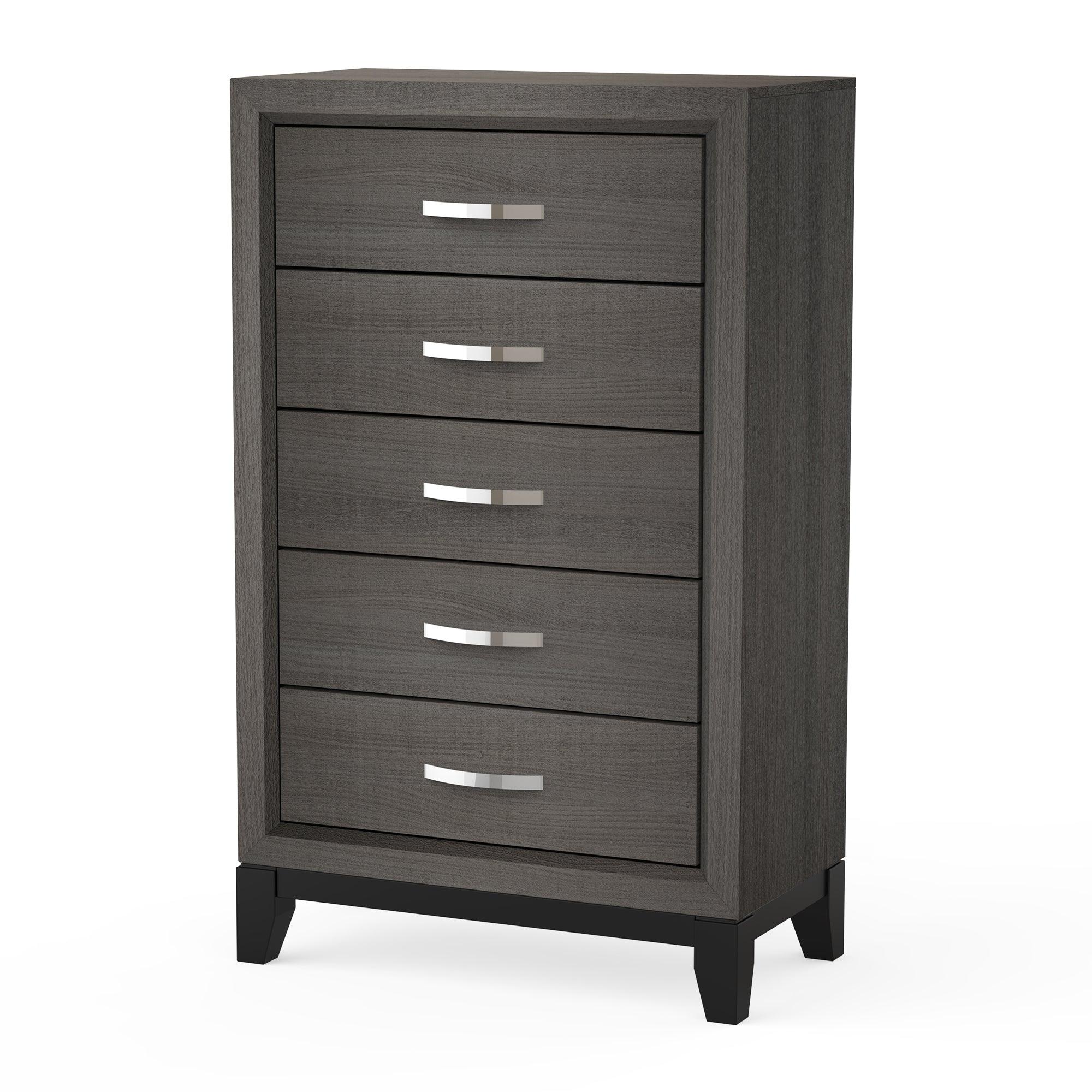 Modern 31-Inch 5-Drawer Chest for Bedroom & Living Room - Stylish Storage Solution for Clothes, Blankets, and Home Organization