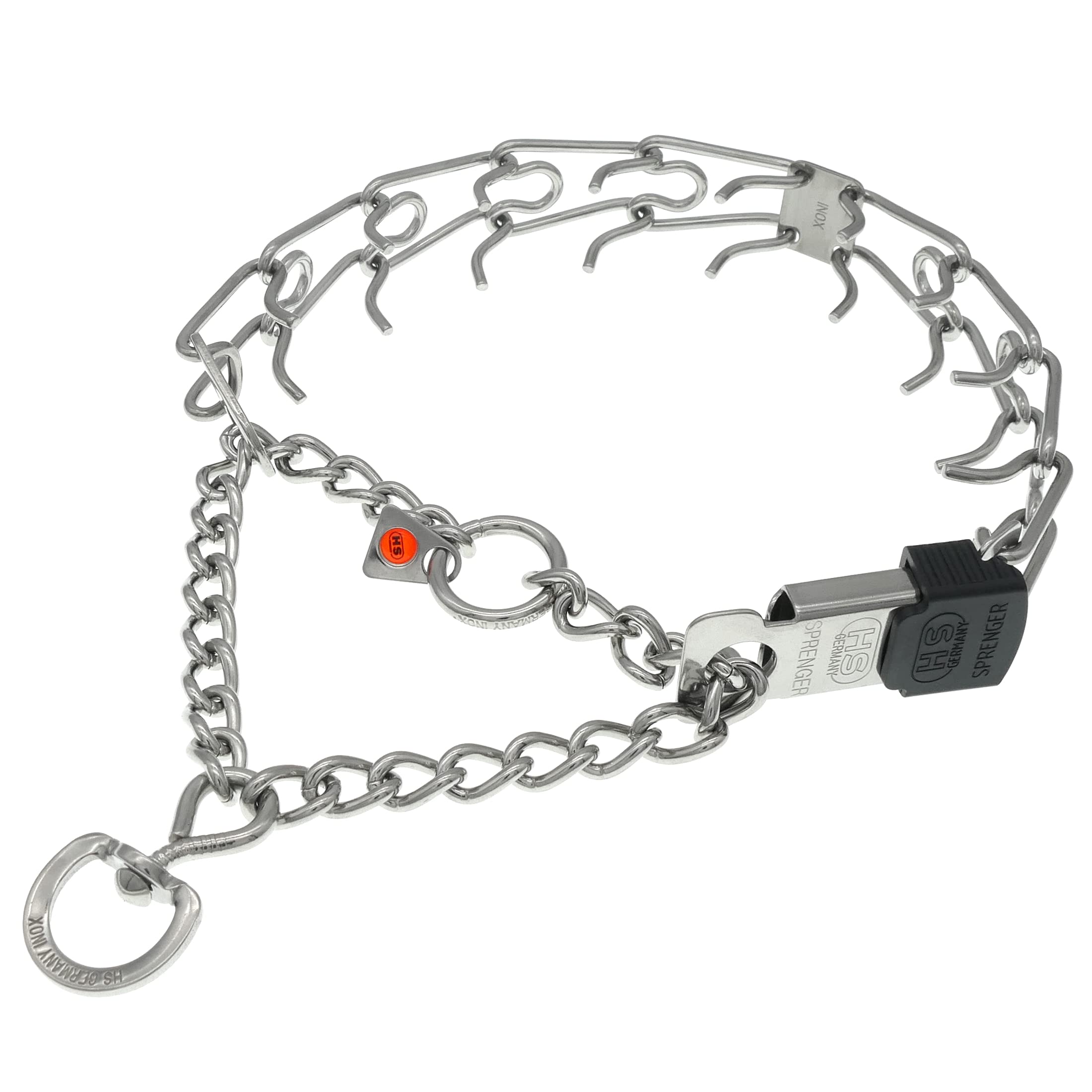 Premium Herm Sprenger Stainless Steel Dog Training Collar with Quick-Release ClicLock Buckle - Adjustable for Small, Medium & Large Dogs (23in x 3.2mm) | Durable German-Made Pet Accessory for Daily Walks, Obedience Training & Outdoor Adventures