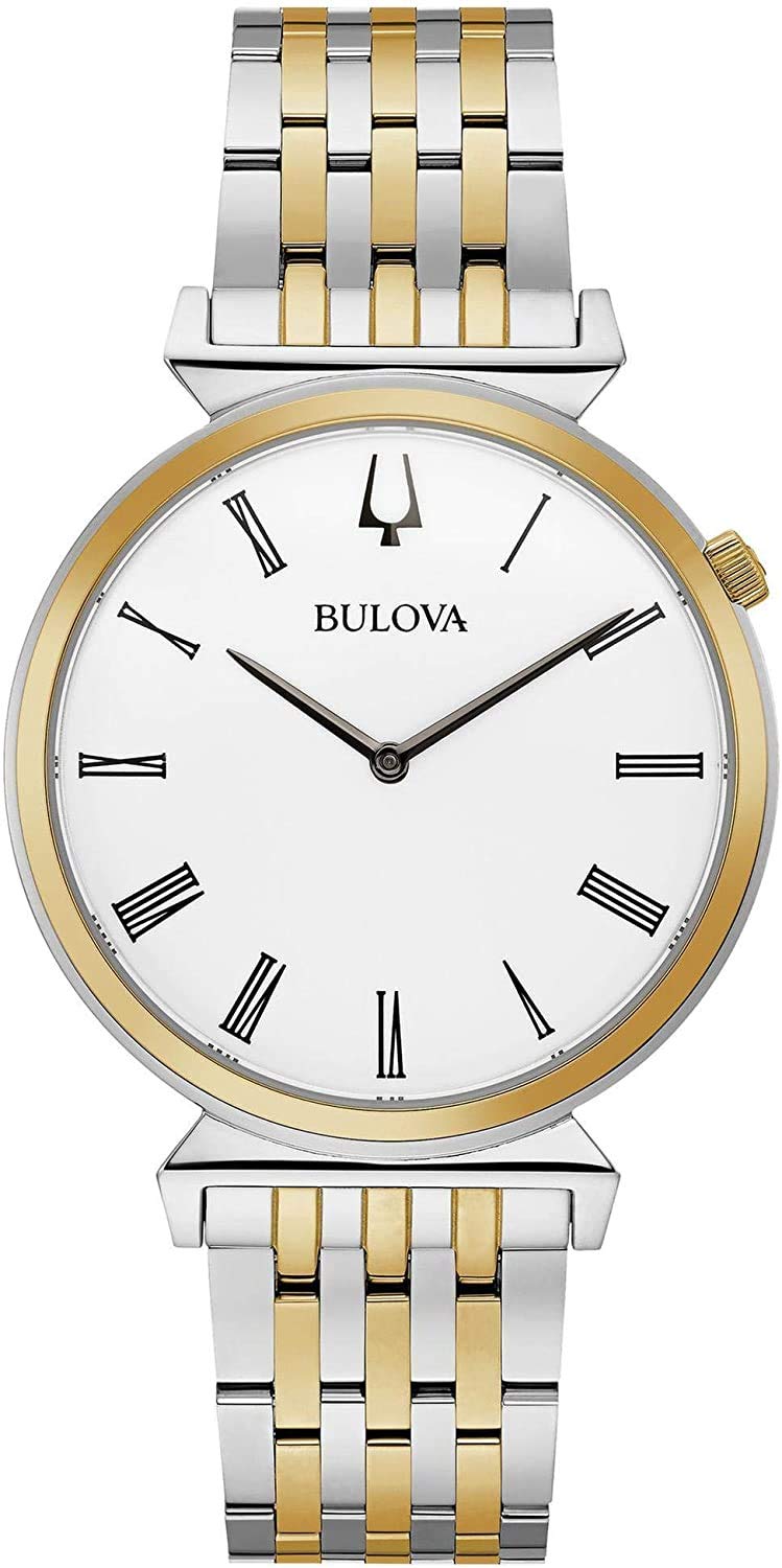 Bulova Men's Egatta Quartz Watch - Stainless Steel, Water Resistant, Dress & Casual Timepiece for Business, Office & Everyday Wear