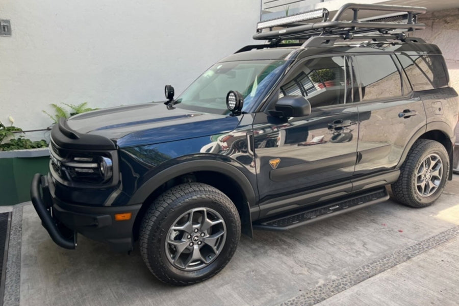 Ford Bronco Sport 4 Door Go Rhino D6 Dominator Extreme Side Steps with Brackets - Heavy Duty Running Boards for Off-Road Adventure & Truck Protection