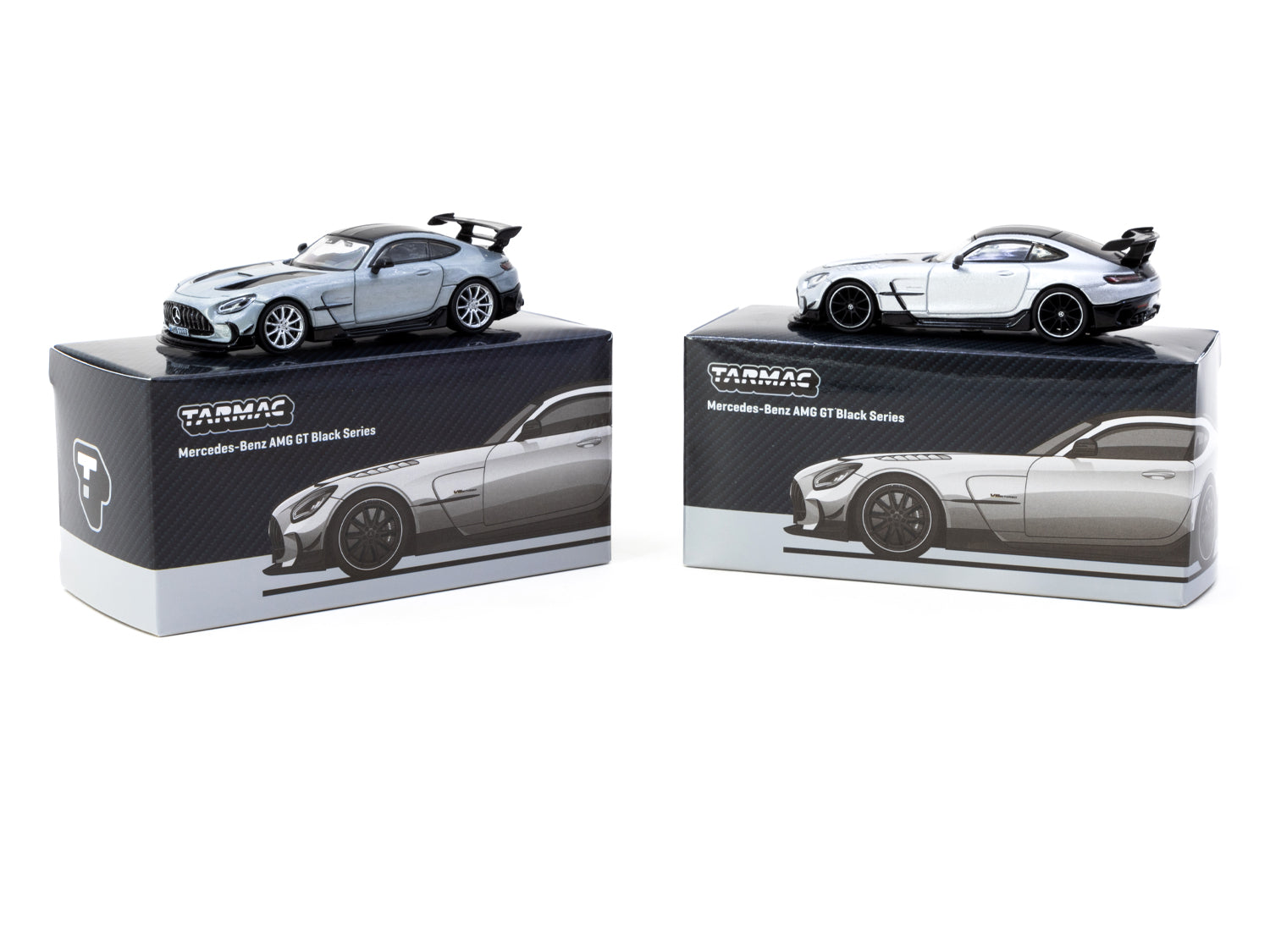 Tarmac Works 1/64 Scale Mercedes Benz AMG GT Black Series Diecast Model Car - Silver Metallic Finish | Collectible Toy Car for Display & Racing Scenes | Perfect for Car Enthusiasts & Model Collectors