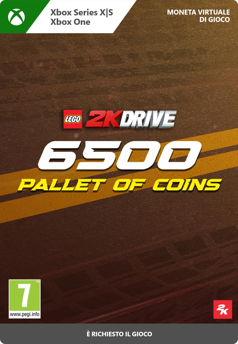 LEGO 2K Drive: Pallet of Coins - Xbox One & Series X|S Digital Download Code | Fast Racing Game for Kids & Adults | Perfect for Family Game Nights & Online Multiplayer Battles