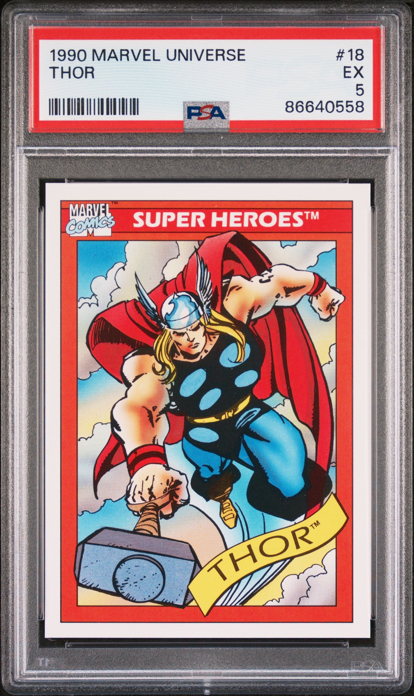 1990 Marvel Universe Thor #18 Comic Book - PSA 5 Graded Collectible for Superhero Fans & Comic Collectors | Perfect for Display, Investment & Gifting