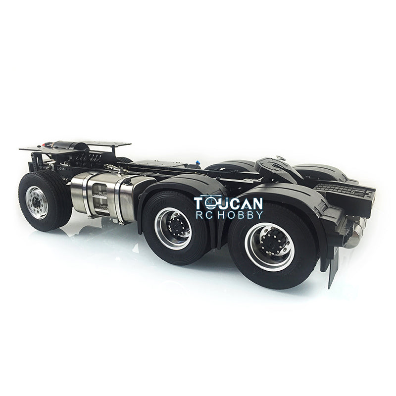 1/14 LESU RC Tractor Truck - 6x6 Metal Remote Control Vehicle with 3-Speed Transmission, 3363 Assembled Chassis, Motor & Servo - DIY Car Model for Off-Road Adventure & Collectors
