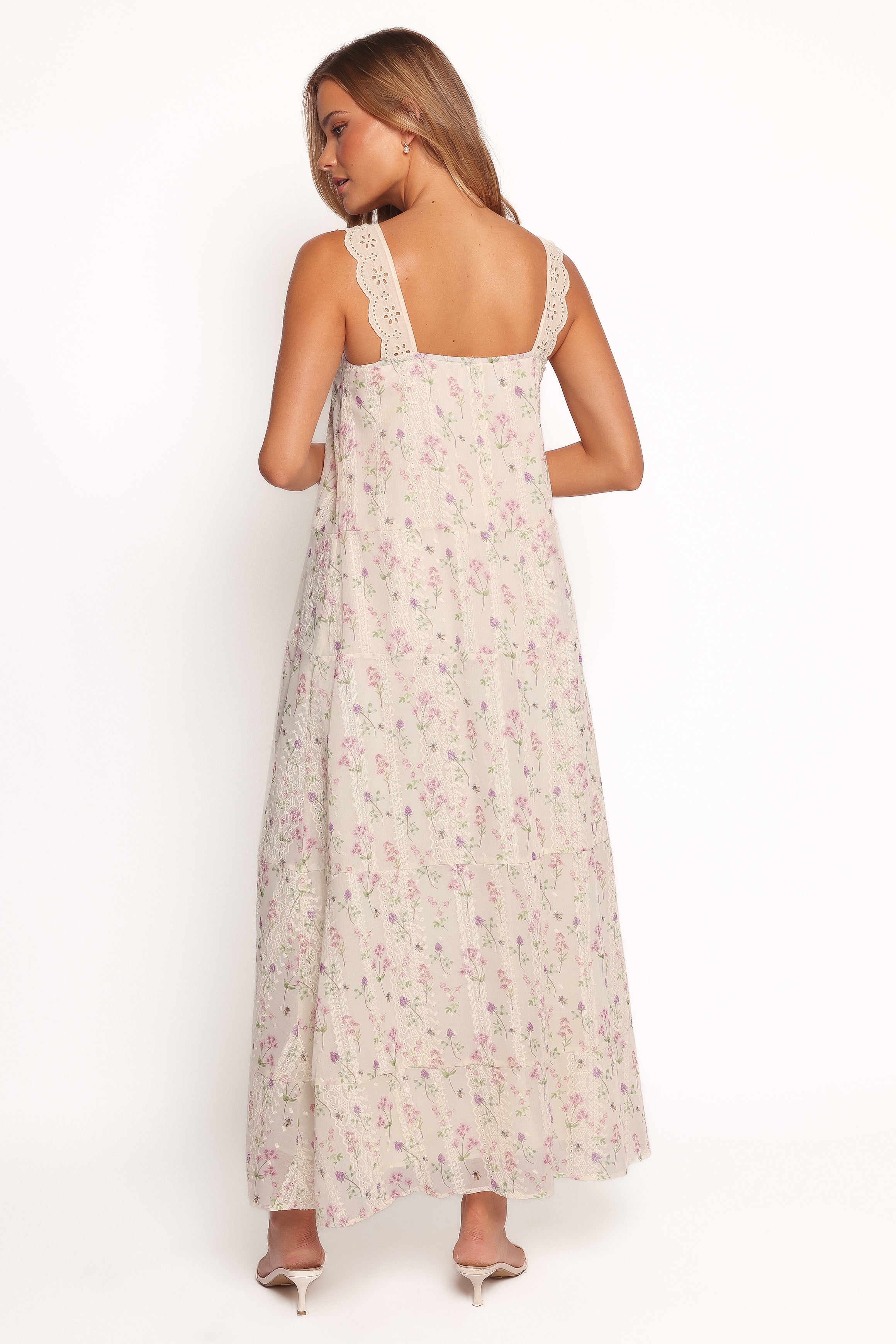 Caroline Maxi Dress - Pink Floral Print Summer Dress for Women | Beach Wedding, Vacation & Casual Outfit