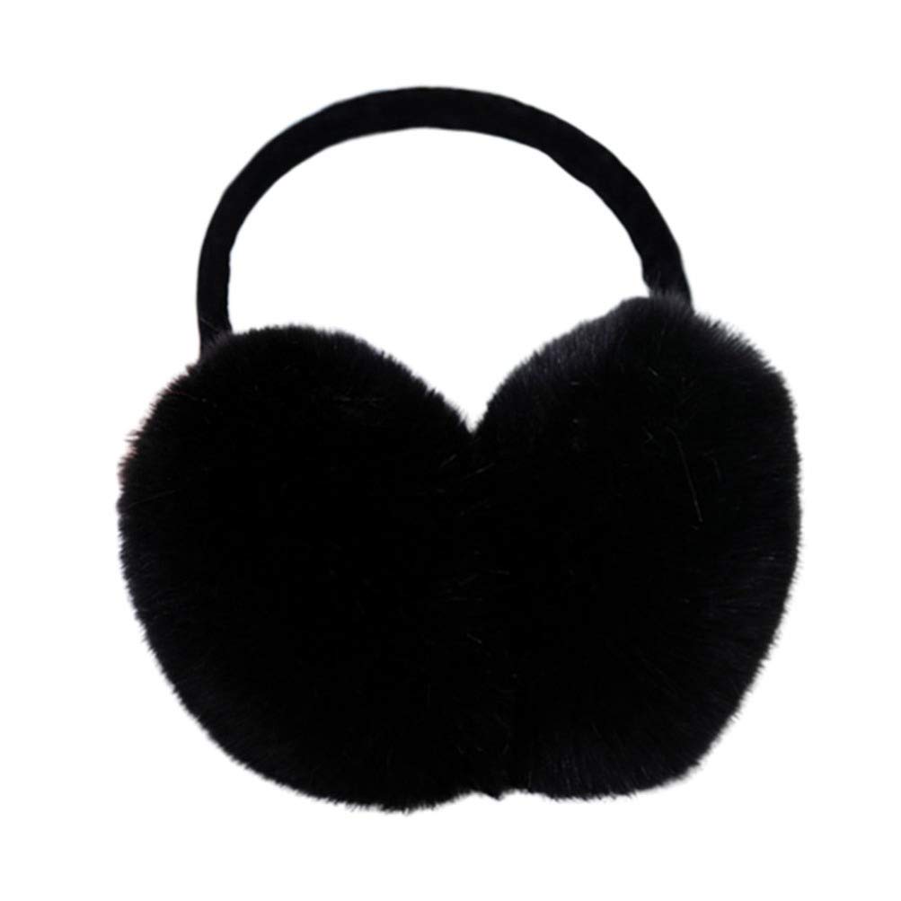 FENICAL 1 Pair Wool-Like Plush Ear Muffs - Professional Warm Winter Headband Ear Covers for Men & Women - Durable Music Headset for Outdoor Activities, Commuting & Cold Weather Protection