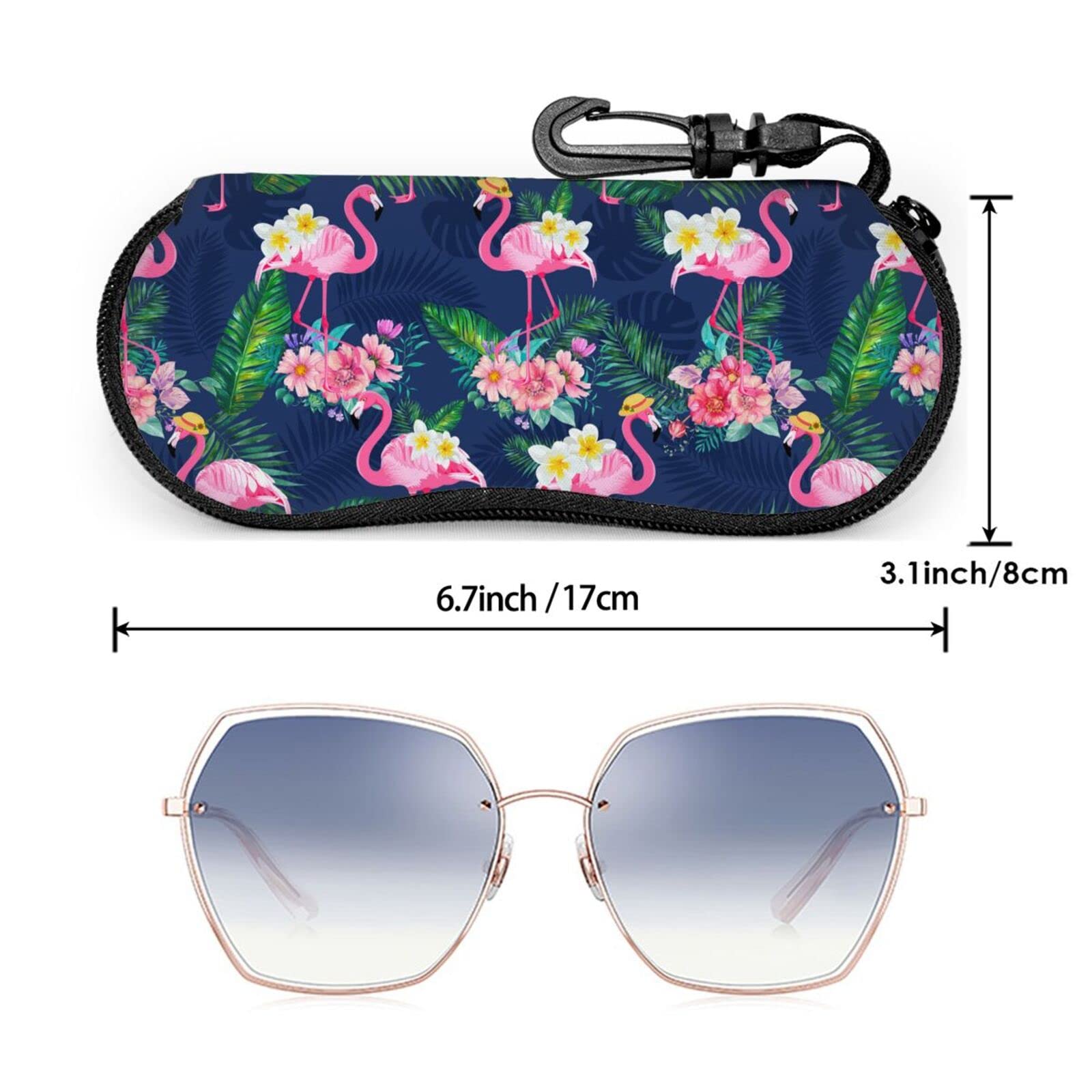 Portable Eyeglass Case - Soft Neoprene Zipper Sunglasses Pouch for Travel & Daily Use - Lightweight Glasses Storage Box for Men & Women - Perfect for Office, Commuting, and Outdoor Activities