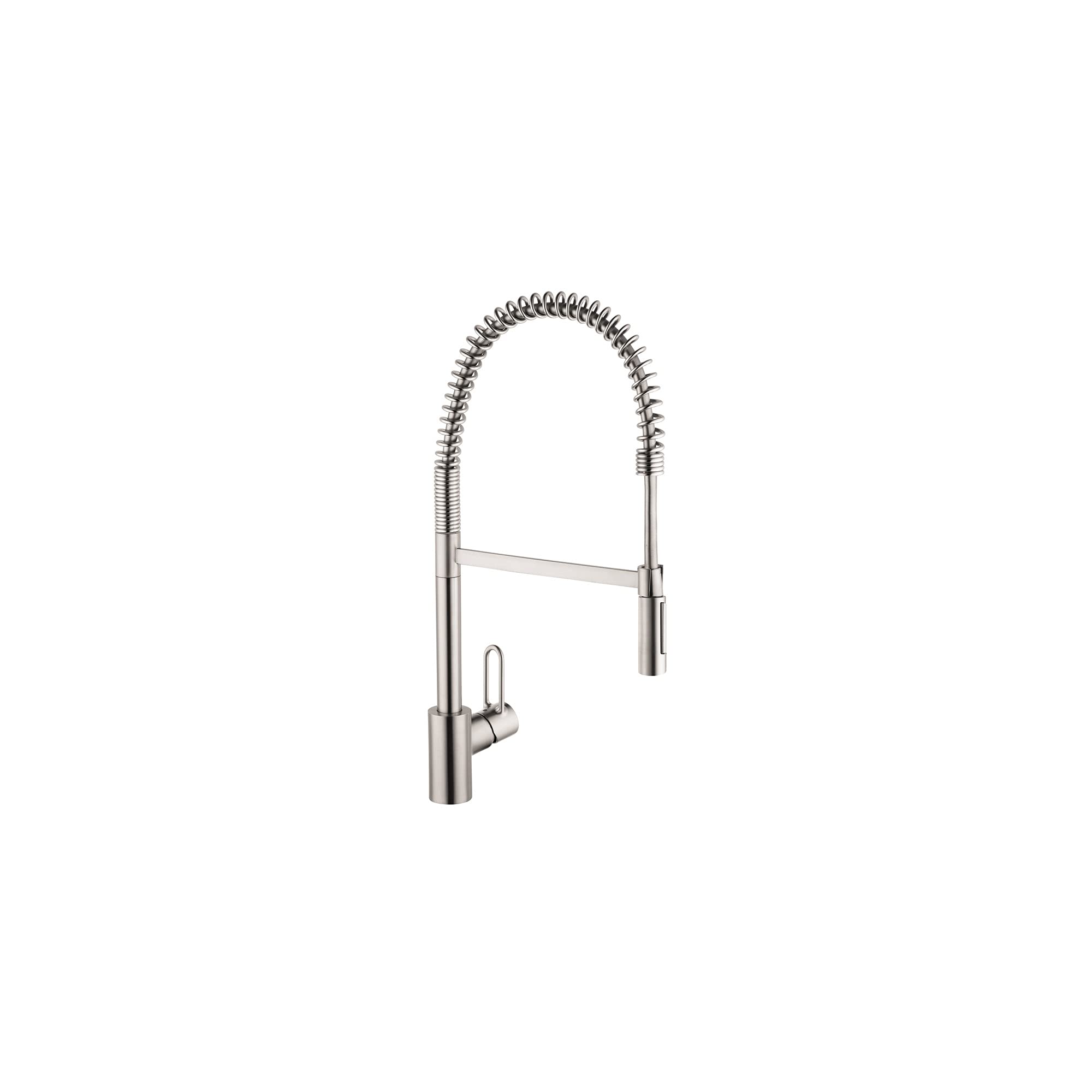 Hansgrohe Talis Loop Stainless Steel Commercial Kitchen Faucet with Pull Down Sprayer - High Arc Sink Faucet for Restaurant & Home Kitchen (Model 04700805) - Perfect for Food Prep, Dish Washing & Commercial Use