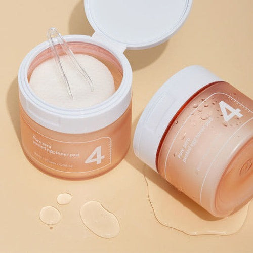 Numbuzin No.4 Pore Zero Peeled Egg Toner Pads - 70 Count Exfoliating Pads for Smooth Skin | Korean Skincare for Pore Minimizing & Brightening | Perfect for Daily Exfoliation & Pre-Makeup Prep