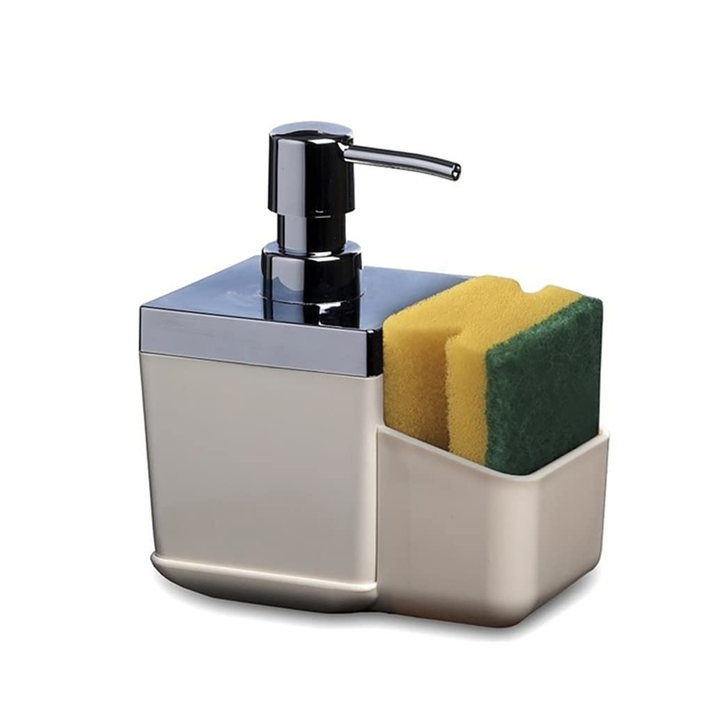IAOHUO Automatic Soap Dispenser - Touchless Liquid Soap Pump for Kitchen, Bathroom & Sink | Refillable for Hand Soap, Shower Gel & Shampoo | Hygienic for Home, Hotel & Hospital Use | Includes Sponge Holder (Color B) - Perfect for Germ-Free Hand Washing & Organized Countertops