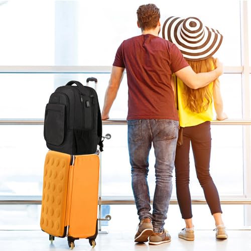MATEIN Expandable 17.3 Inch Laptop Backpack with USB Charging Port - TSA Approved Anti-Theft Water Resistant Travel Backpack for College, Work & Commuting - Perfect Gift for Men & Women (Black)