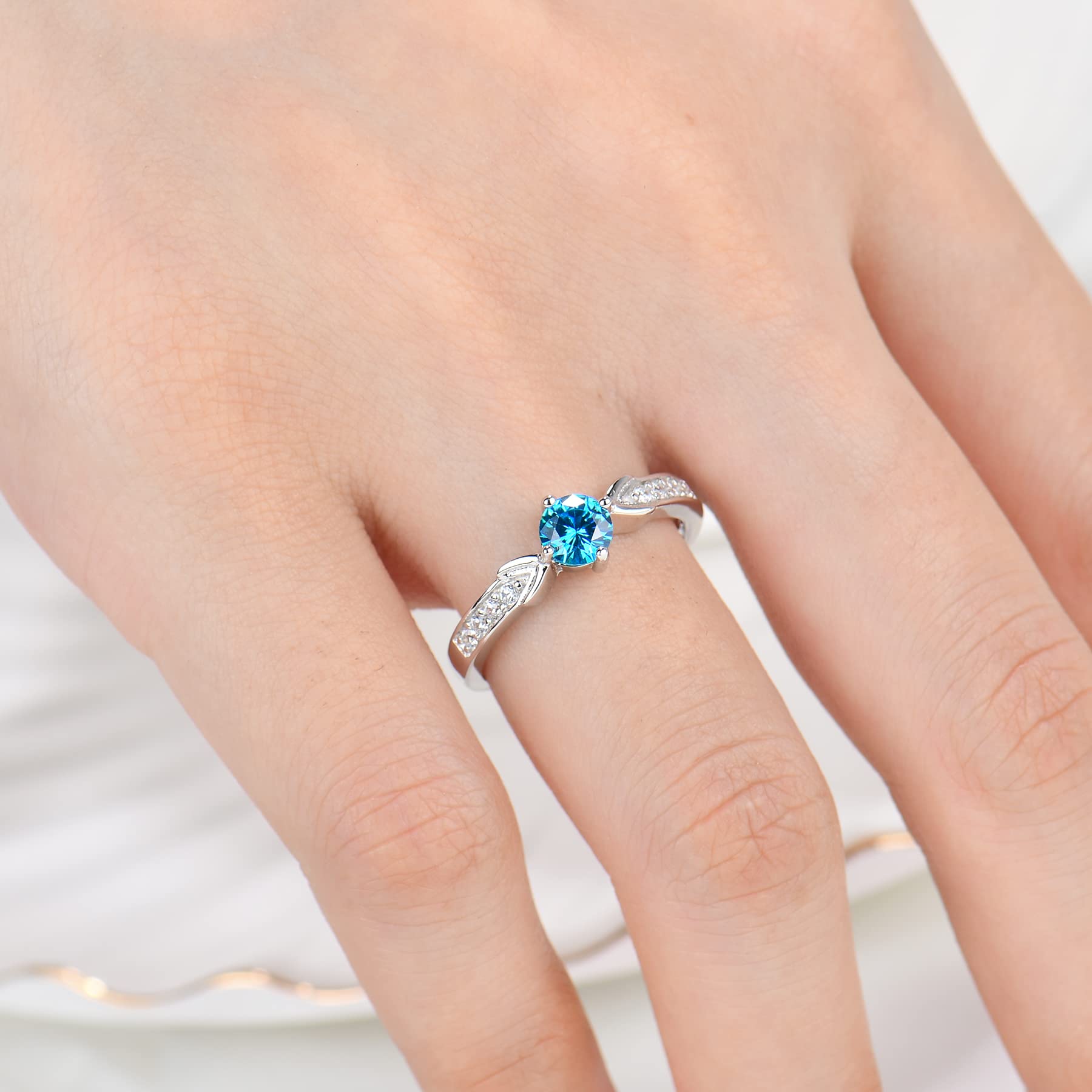 Starchenie Promise Rings for Women - Sterling Silver Rings for Her, Engraved Love & Commitment Jewelry - Perfect for Anniversaries, Engagements & Special Occasions