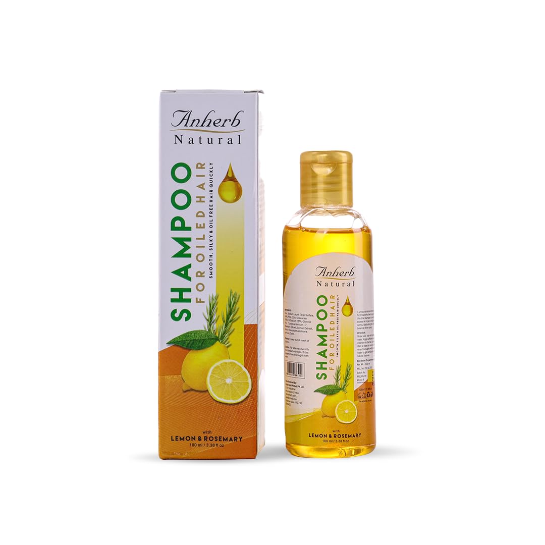 Anherb Vitamin C Shampoo for Oily Hair - Deep Cleansing & Purifying Formula for Smooth, Shiny Hair | 200ml Natural Hair Care with Hydrating & Nourishing Ingredients | Unisex & Adult Use | Promotes Hair Growth - Perfect for Daily Hair Wash & Scalp Refreshment