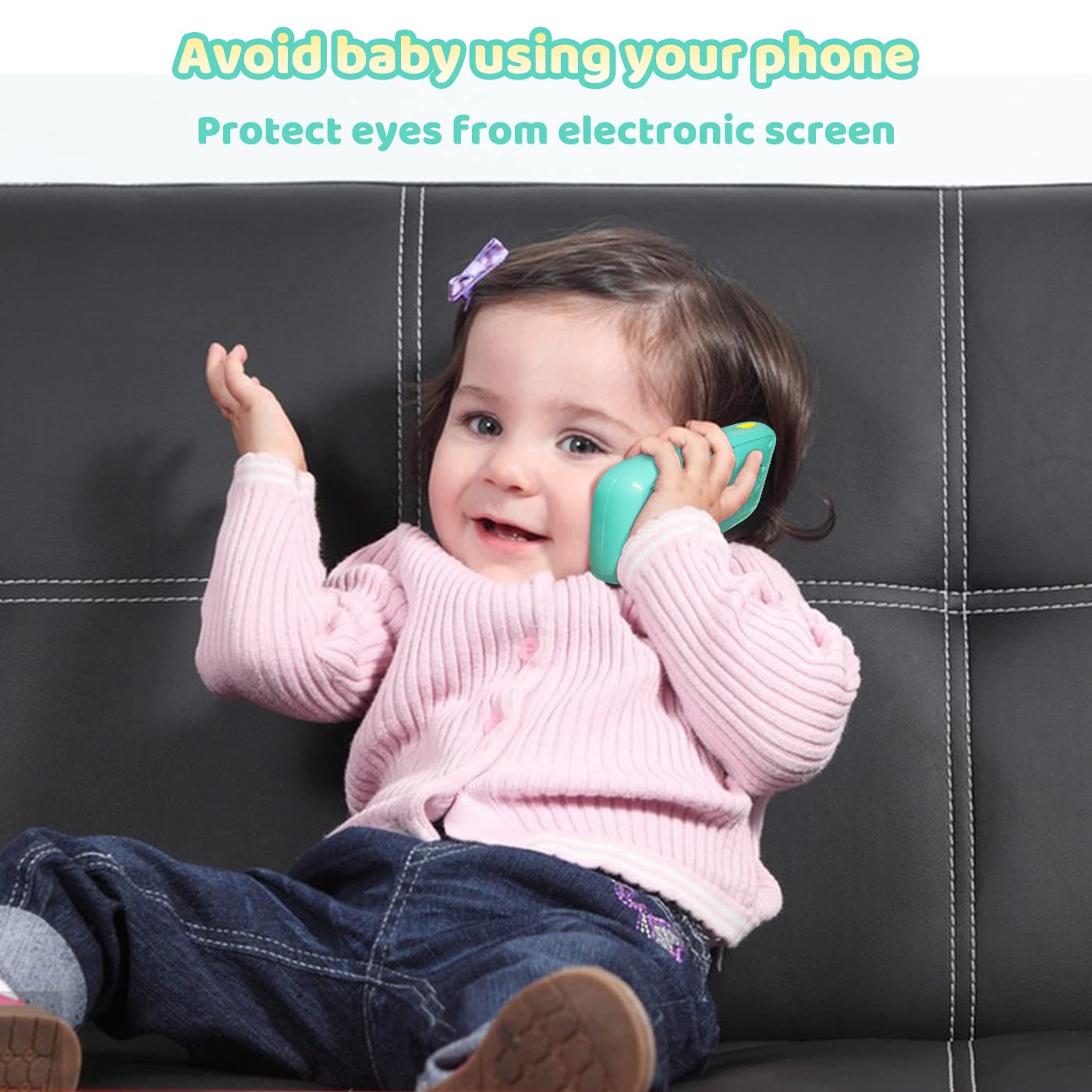 Baby Phone Toy with Music & Lights - Educational Learning Toddler Sensory Toy, Click & Count, Call & Chat Fun - Perfect for Early Development & Pretend Play
