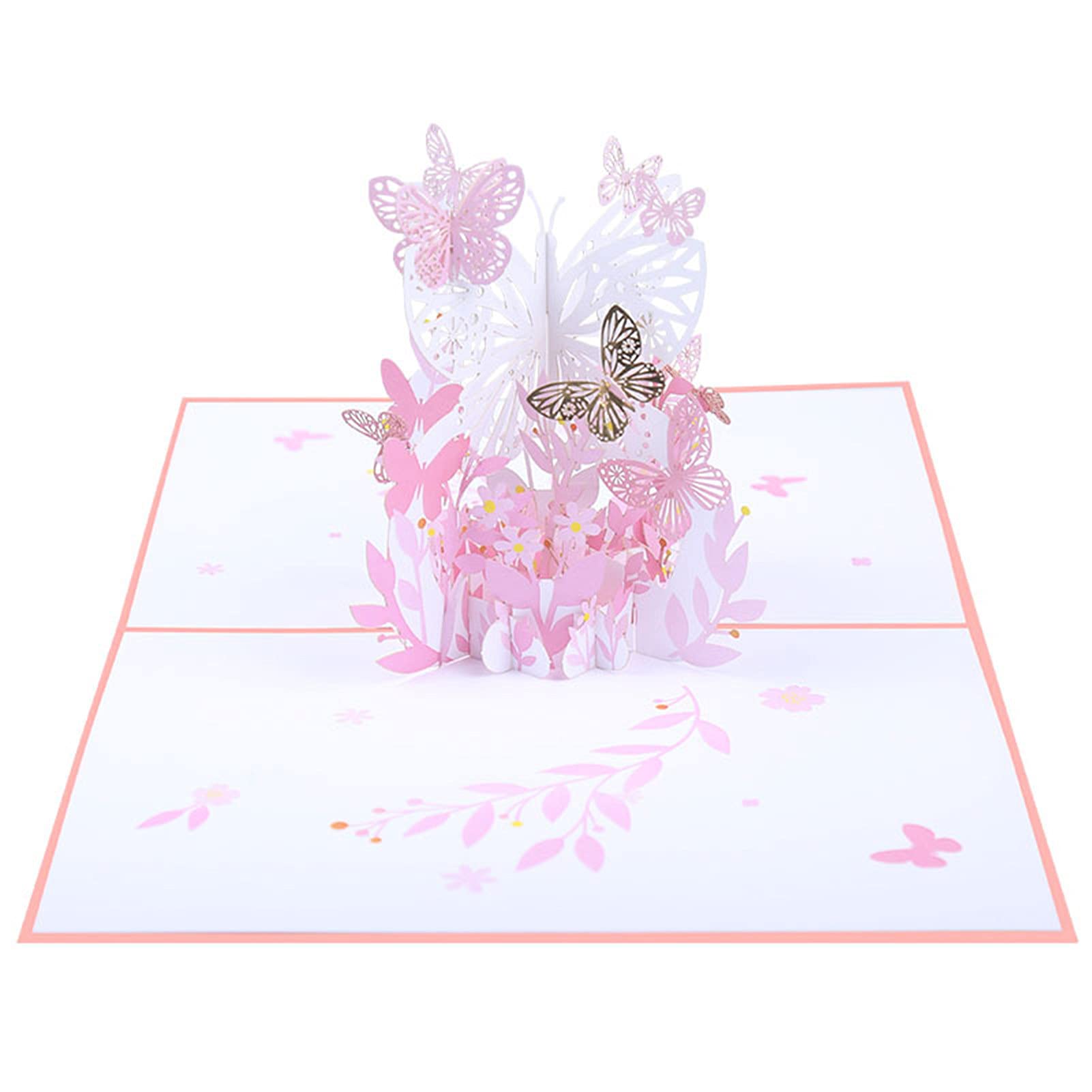 3D Foldable Valentine's Day Greeting Card - Pink Heart Design for Birthday, Anniversary & Special Occasions | Romantic Home Gift for Couples, Wife, Husband | Perfect for Weddings, Proposals & Love Notes