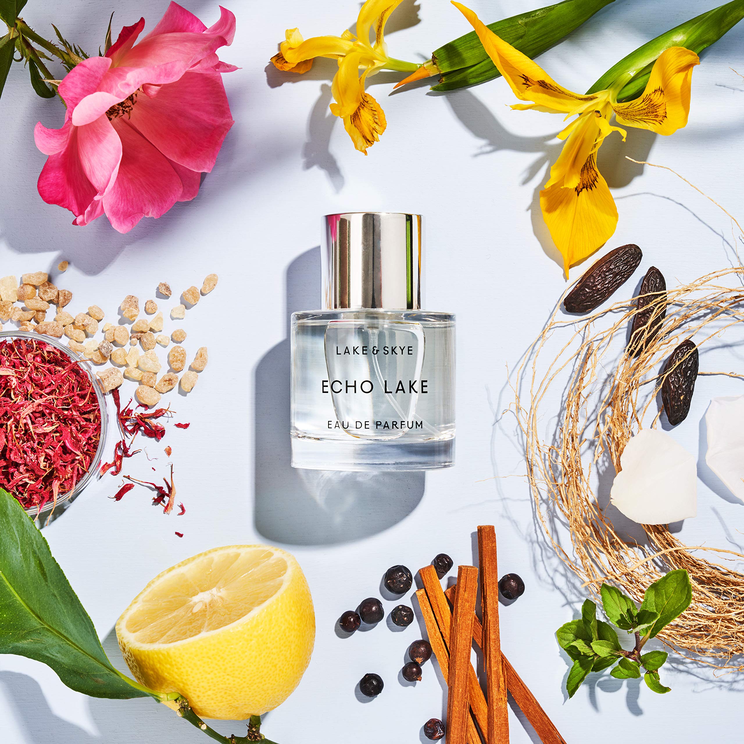 Lake & Skye Echo Lake Eau De Parfum Spray - 1.7 oz/50ml Unisex Perfume with Floral & Woody Notes - Long Lasting Fragrance for Women & Men - Perfect for Daily Wear, Date Night & Special Occasions