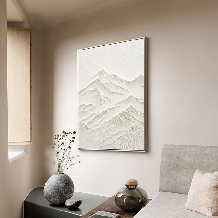 3D Textured Plaster Wall Art - Minimalist Modern Home Decor for Living Room, Bedroom & Office | Abstract Sculpture Artwork #MM306