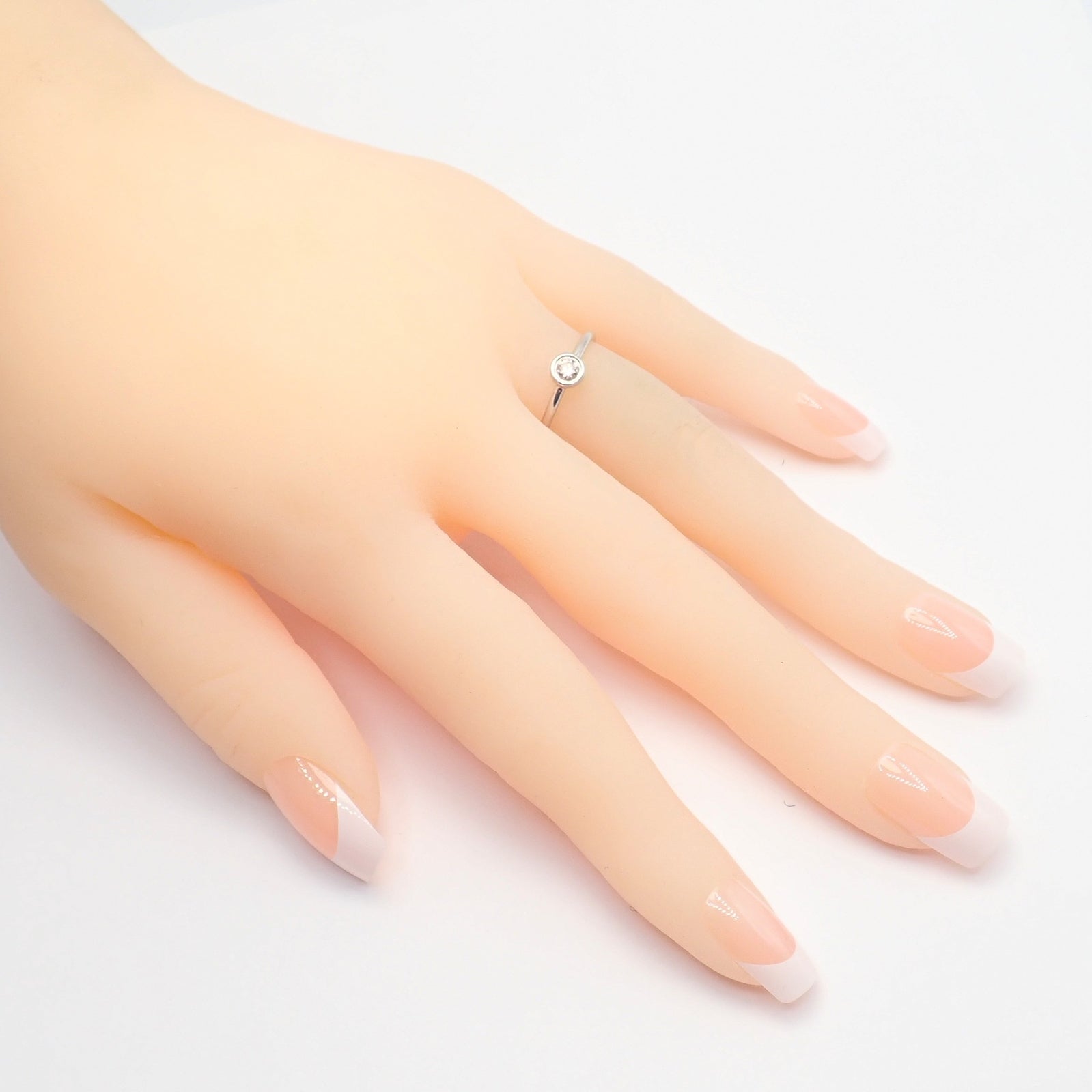 Tiffany & Co Platinum 0.12 Carat Diamond Engagement Stacking Ring - Size 6.5 - Perfect for Wedding Bands, Anniversary Gifts & Proposal Jewelry