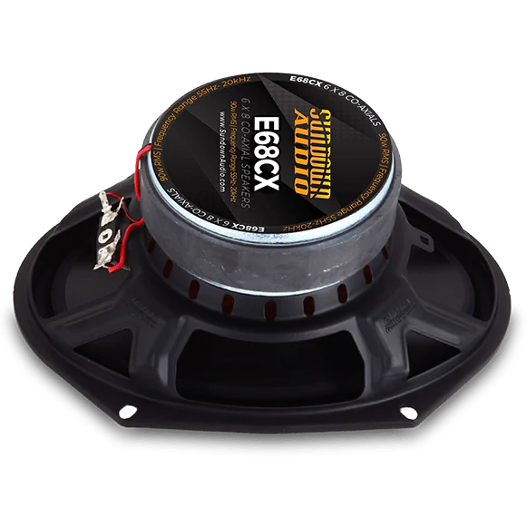 Sundown Audio E-68CX 6x8 Inch 2-Way Coaxial Car Speakers - Pair - High Power Handling, Clear Sound for Cars, Trucks & SUVs - Perfect for Upgrading Factory Audio Systems