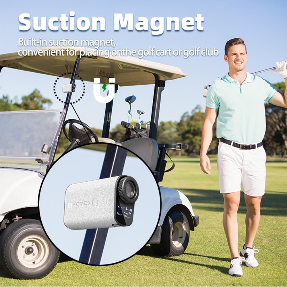 VOVEX Bloom Series 1 Golf Rangefinder with Slope - 1000 Yards Laser Distance Finder, 6X Magnification & Fast Flag Lock Vibration - Rechargeable Magnetic Golf Accessory for Precise Yardage Measurement on the Course | Perfect for Tournament Play & Practice Rounds