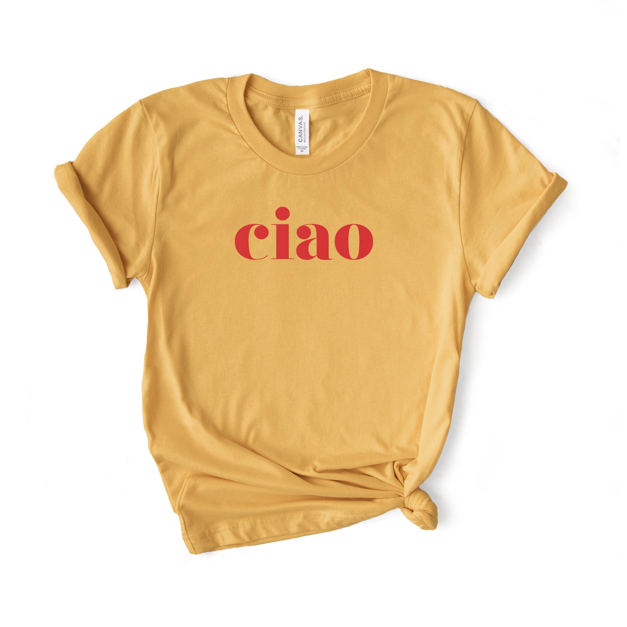 Ciao Bella Italian Hello T-Shirt - Softstyle Unisex Shirt for Men & Women - Perfect for Travel, Gifts, and Italian Culture Lovers