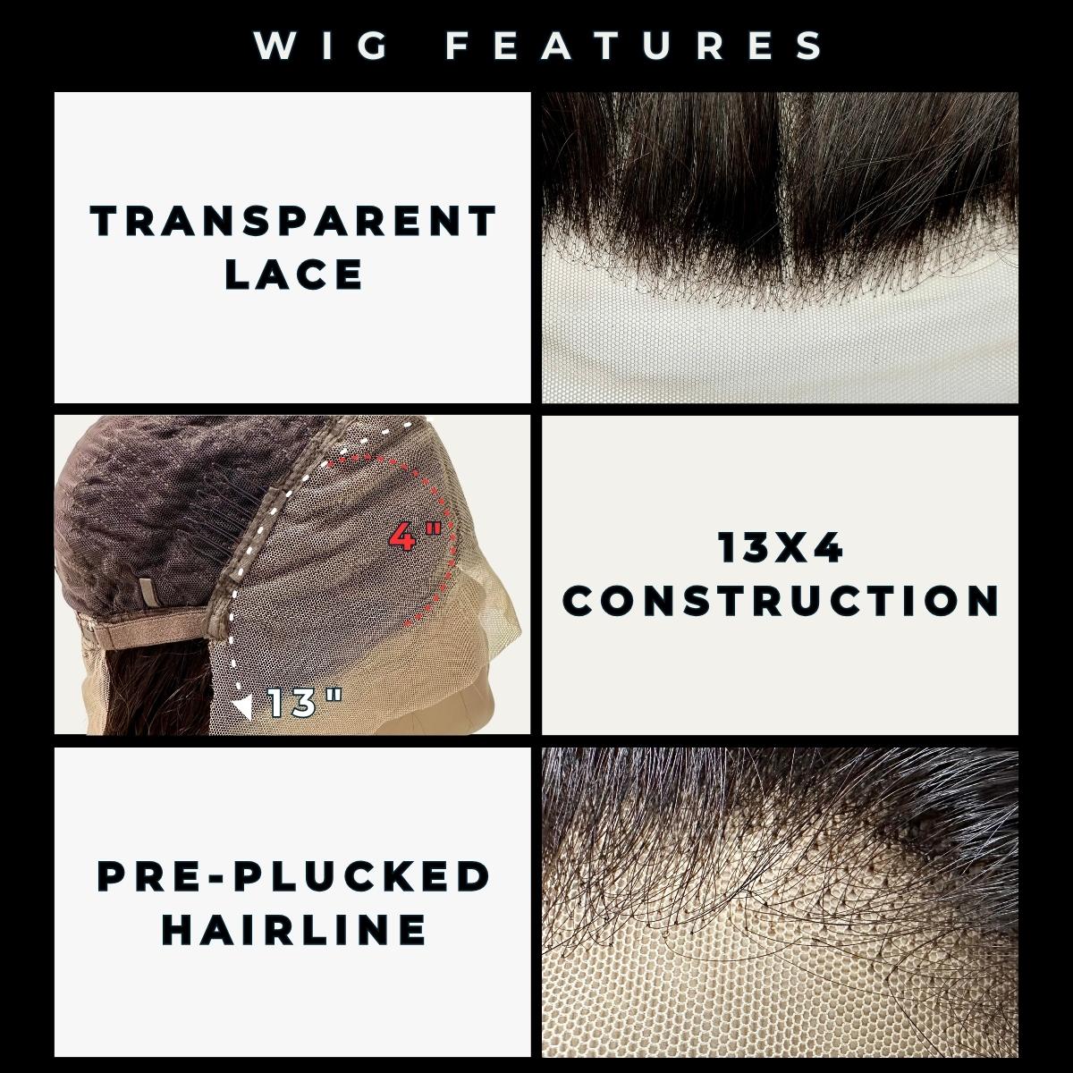 13x4 Transparent Lace Front Human Hair Wig - Natural Loose Wave Brazilian Hair for Women | Perfect for Daily Wear, Parties & Special Occasions