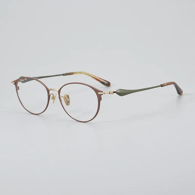 Aror Unisex Full Rim Big Round Titanium Acetate Eyeglasses 44913 - Stylish Lightweight Frames for Men & Women - Perfect for Reading, Work, and Everyday Fashion