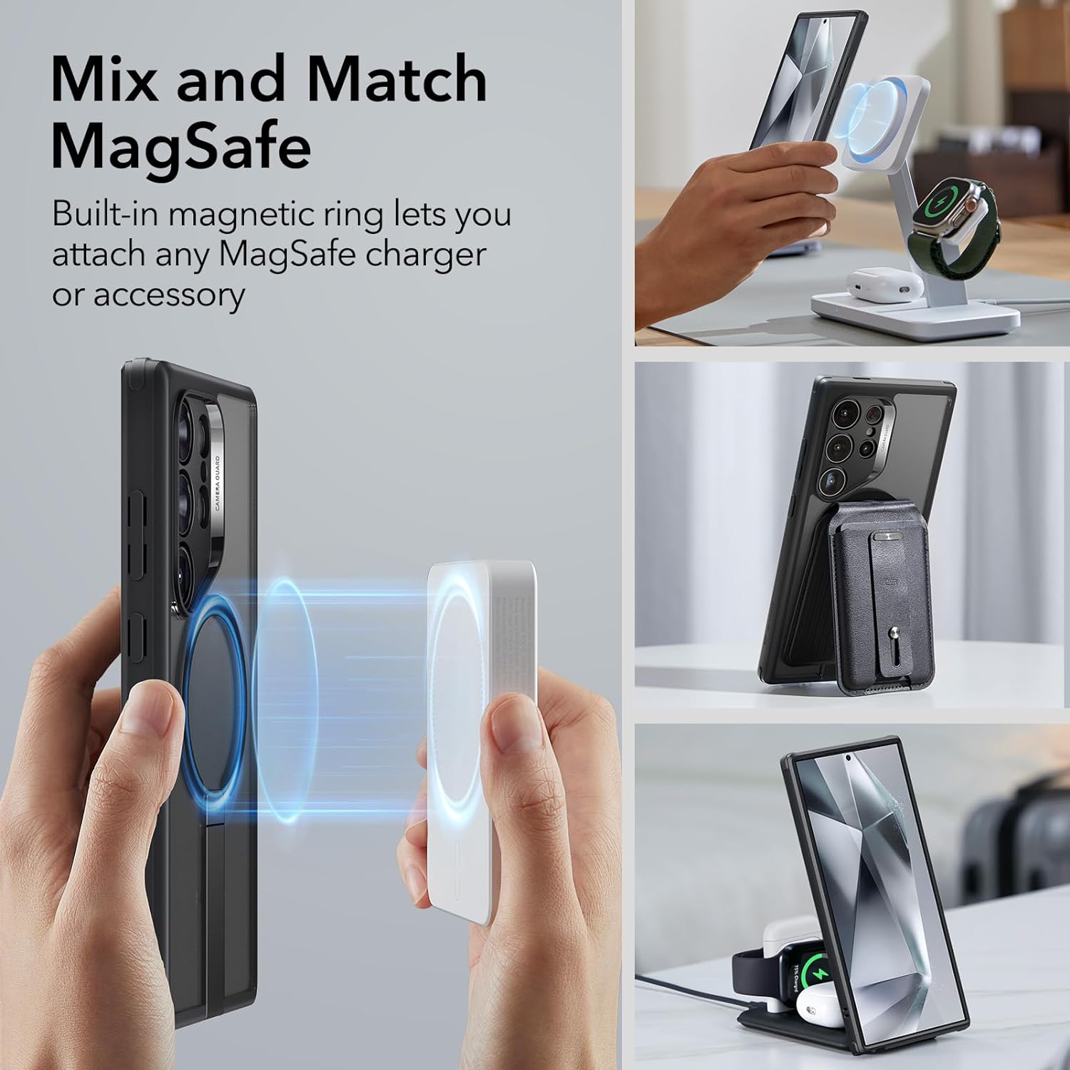 Samsung Galaxy S24 Ultra MagSafe Case - Magnetic Shockproof Protective Cover for iPhone 15 Pro Max | Perfect for Work, Travel & Outdoor Activities
