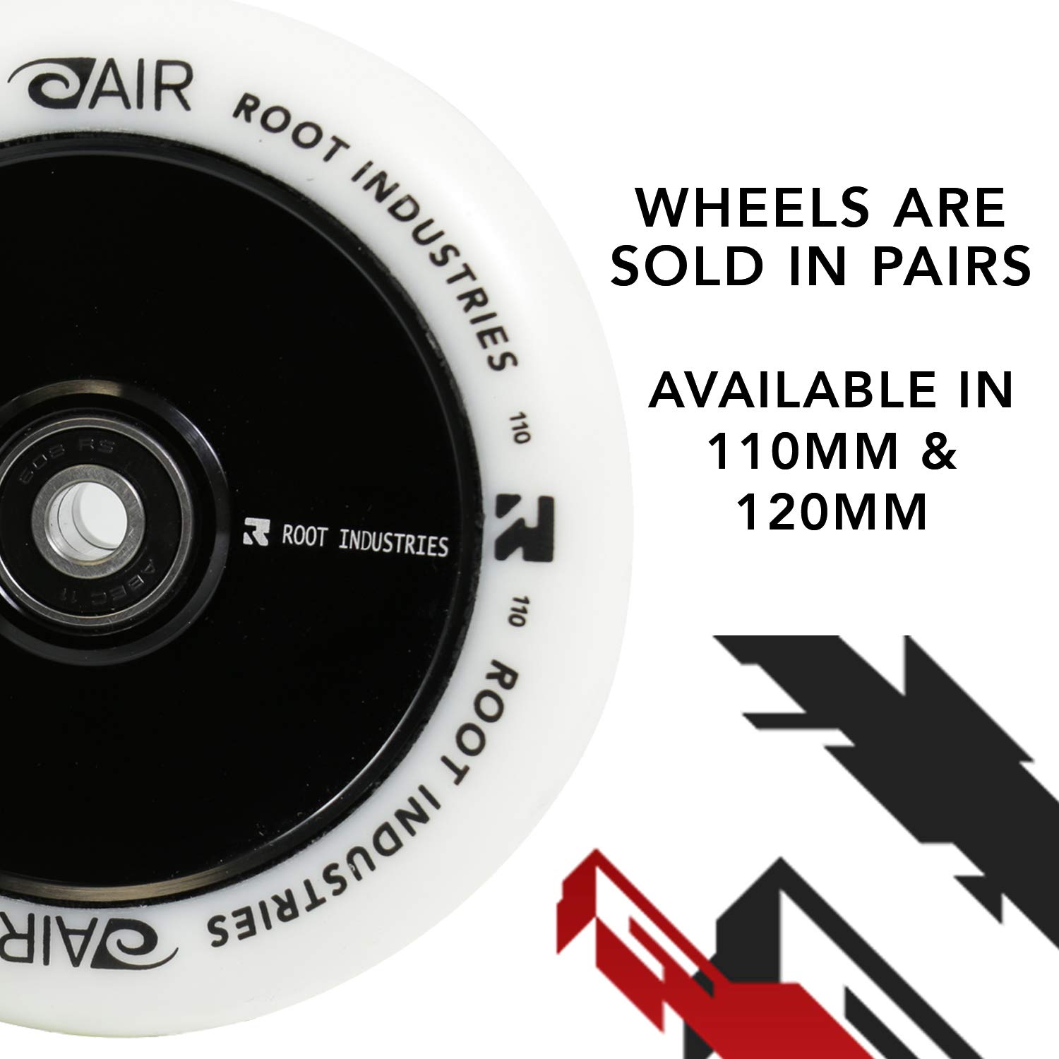 Root Industries 120mm Air Wheels for Kids - High-Performance Skateboard & Scooter Wheels - Perfect for Outdoor Play, Tricks, and Smooth Rides
