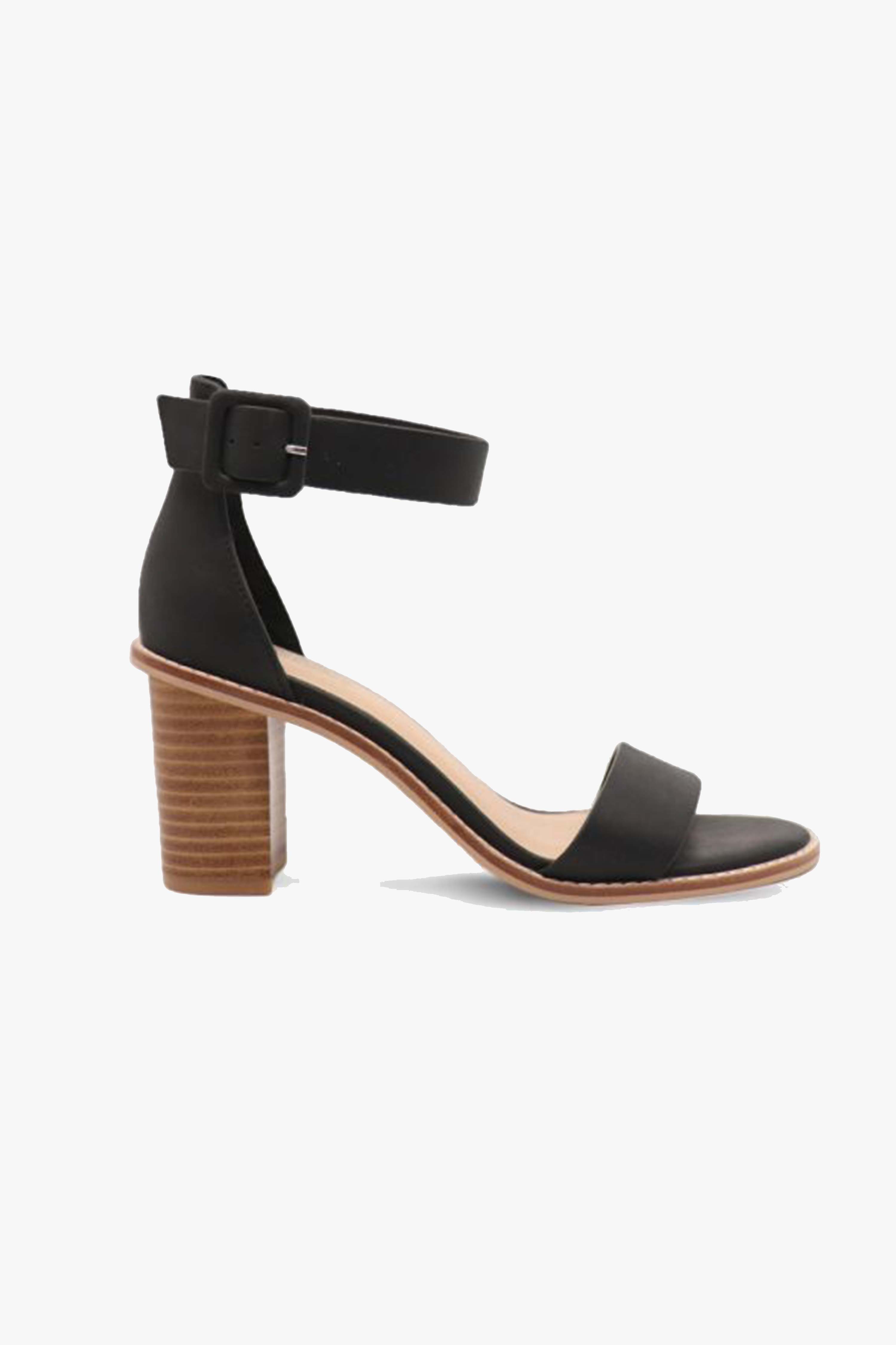 Grady Black Leather Ankle Strap High Heels for Women - Elegant Dress Shoes for Parties, Weddings & Evening Events