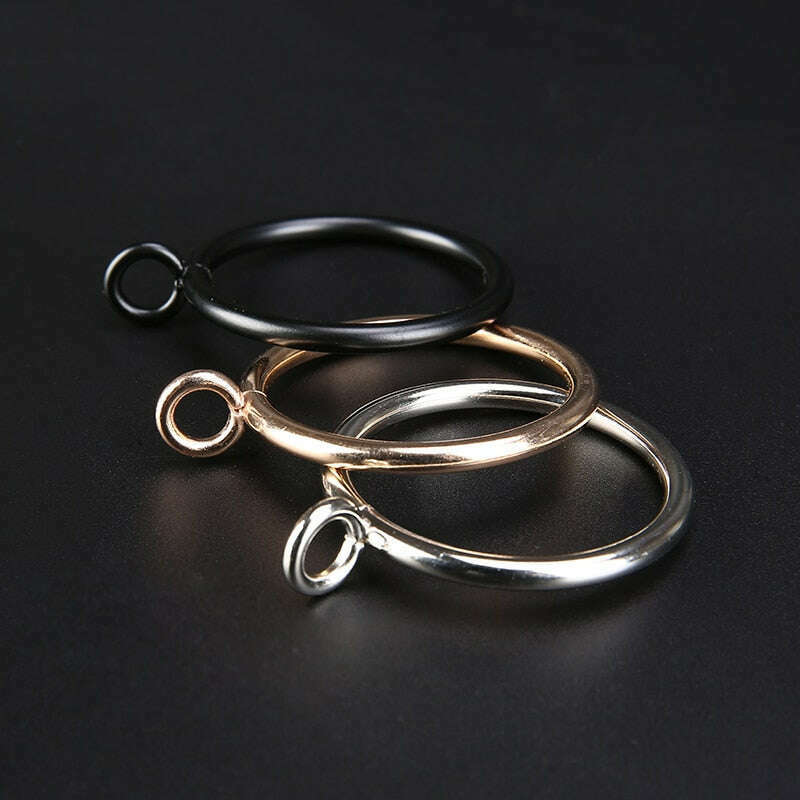Kara Roman Metallic Curtain Rings - 20 Pack | Decorative Drapery Hooks for Living Room, Bedroom & Window Treatments