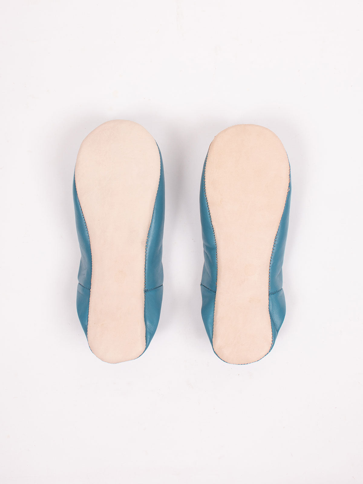 Authentic Moroccan Men's Babouche Slippers - Soft Leather Blue Grey House Shoes for Comfort & Style | Perfect for Home, Lounge & Cultural Fashion