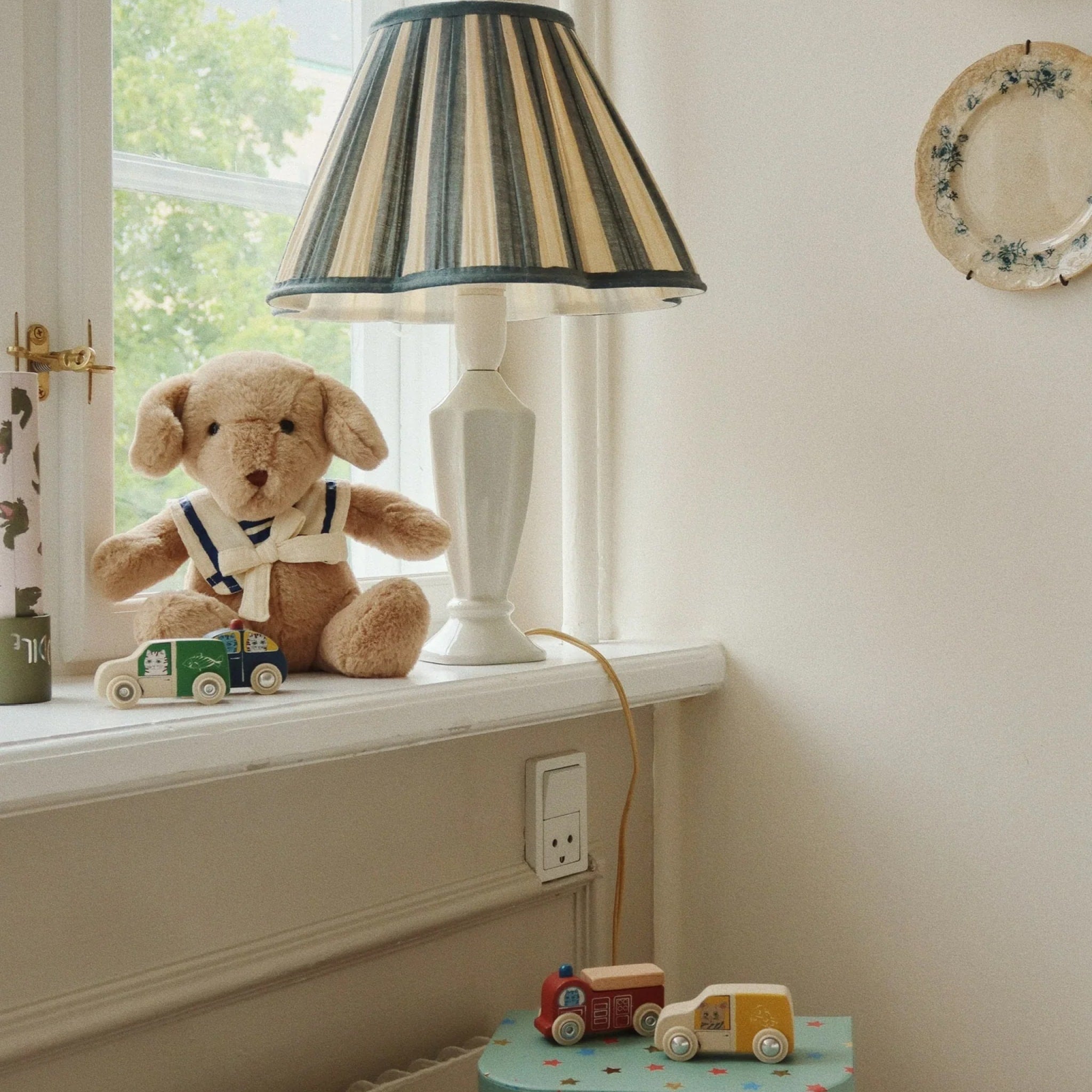 KONGES SLØJD Luca Sailor Puppy Teddy Bear - Soft Black Stuffed Animal Toy for Kids & Babies | Perfect for Cuddling, Gifts, and Nursery Decor