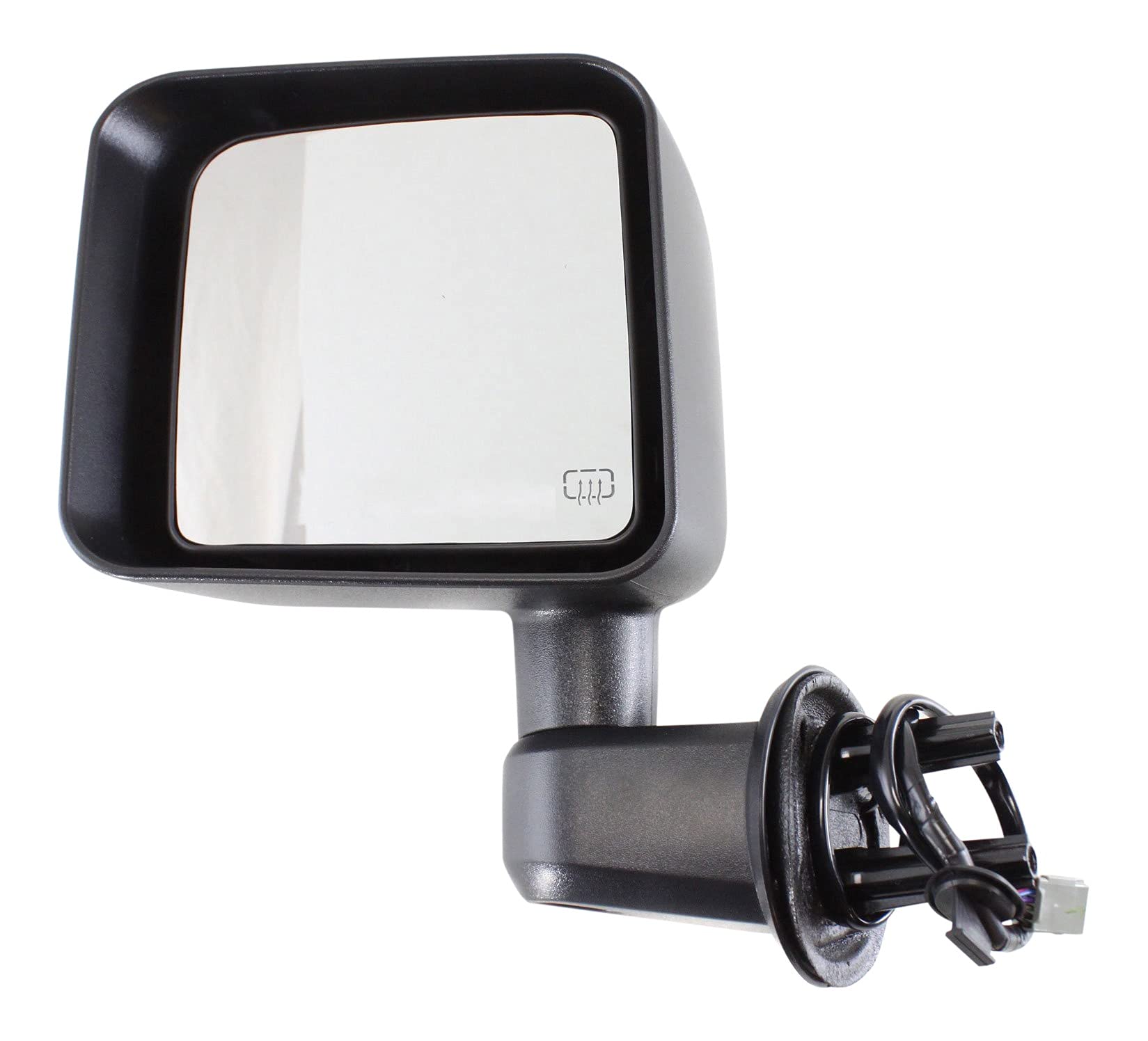 Garage-Pro Power Heated Driver Side Mirror for Jeep Wrangler 2011-2013 - Textured Black Replacement - Perfect for Winter Driving & Off-Road Adventures