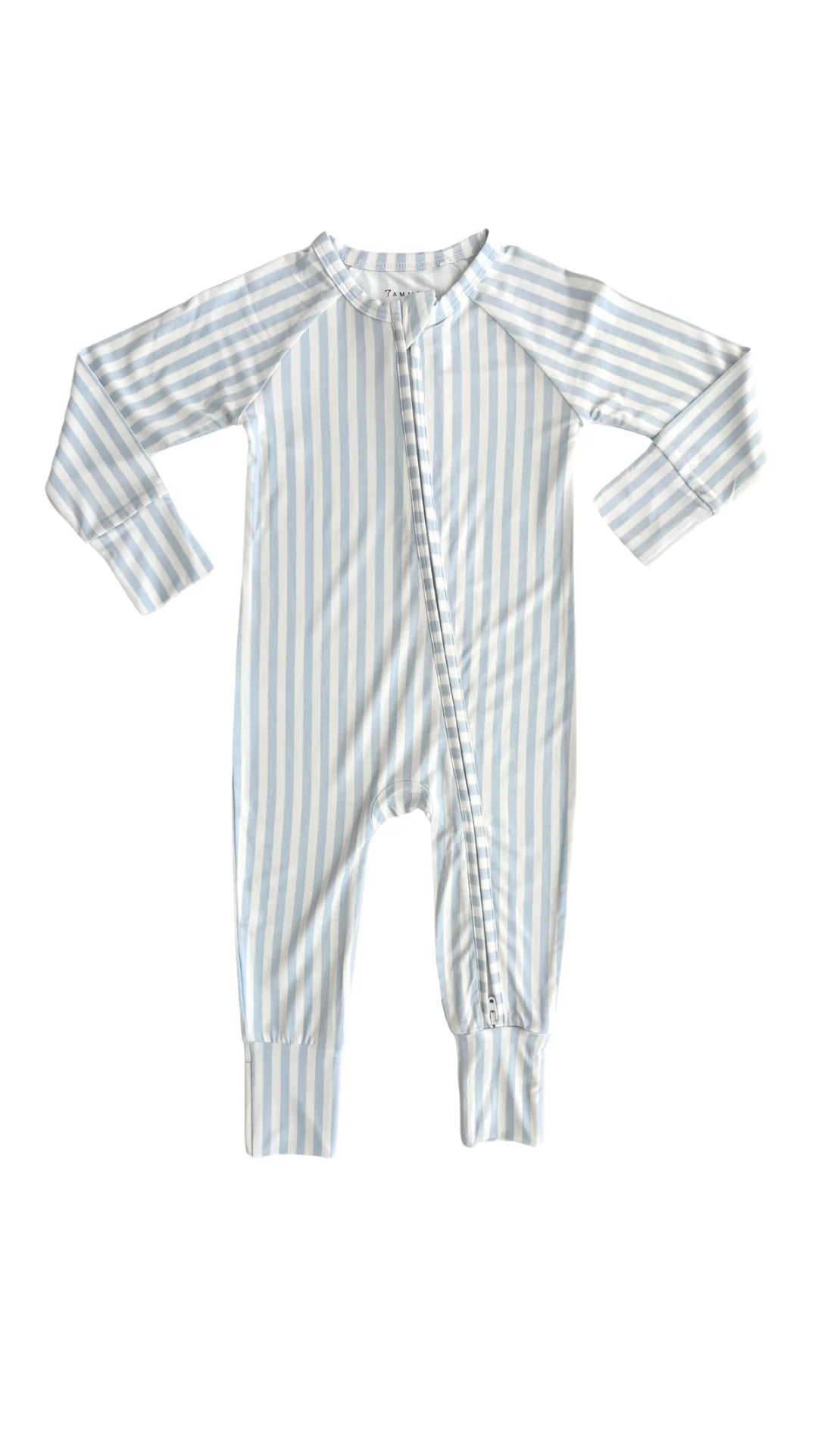 Stylish Blue Stripe Zippered Romper for Women - Comfortable & Trendy One-Piece Outfit for Casual Wear, Summer Outings & Beach Vacations