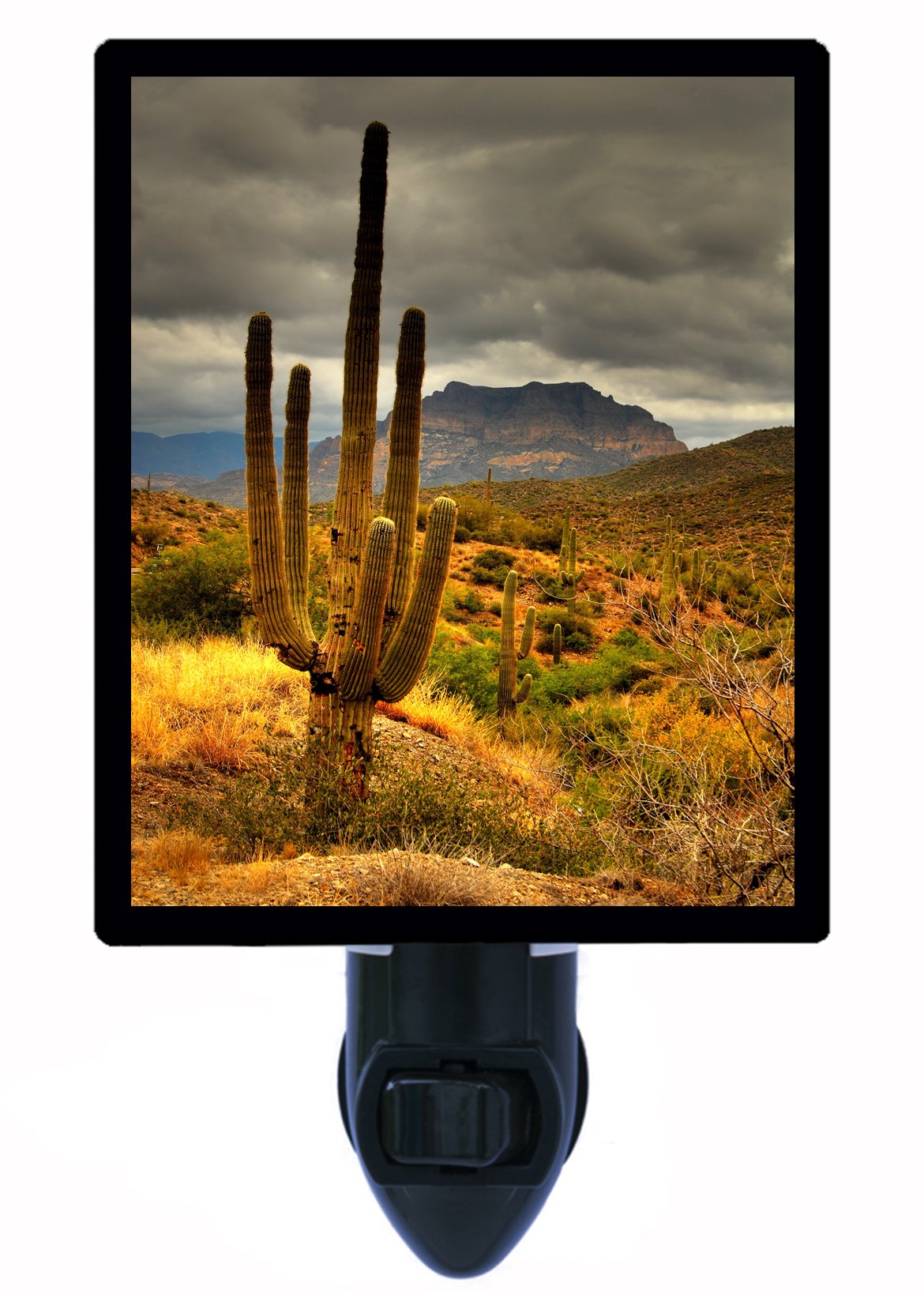 Cactus Night Light - Desert Sunset Saguaro LED Night Light for Bedroom, Nursery, Kids Room | Southwest Decor, Warm Ambient Lighting