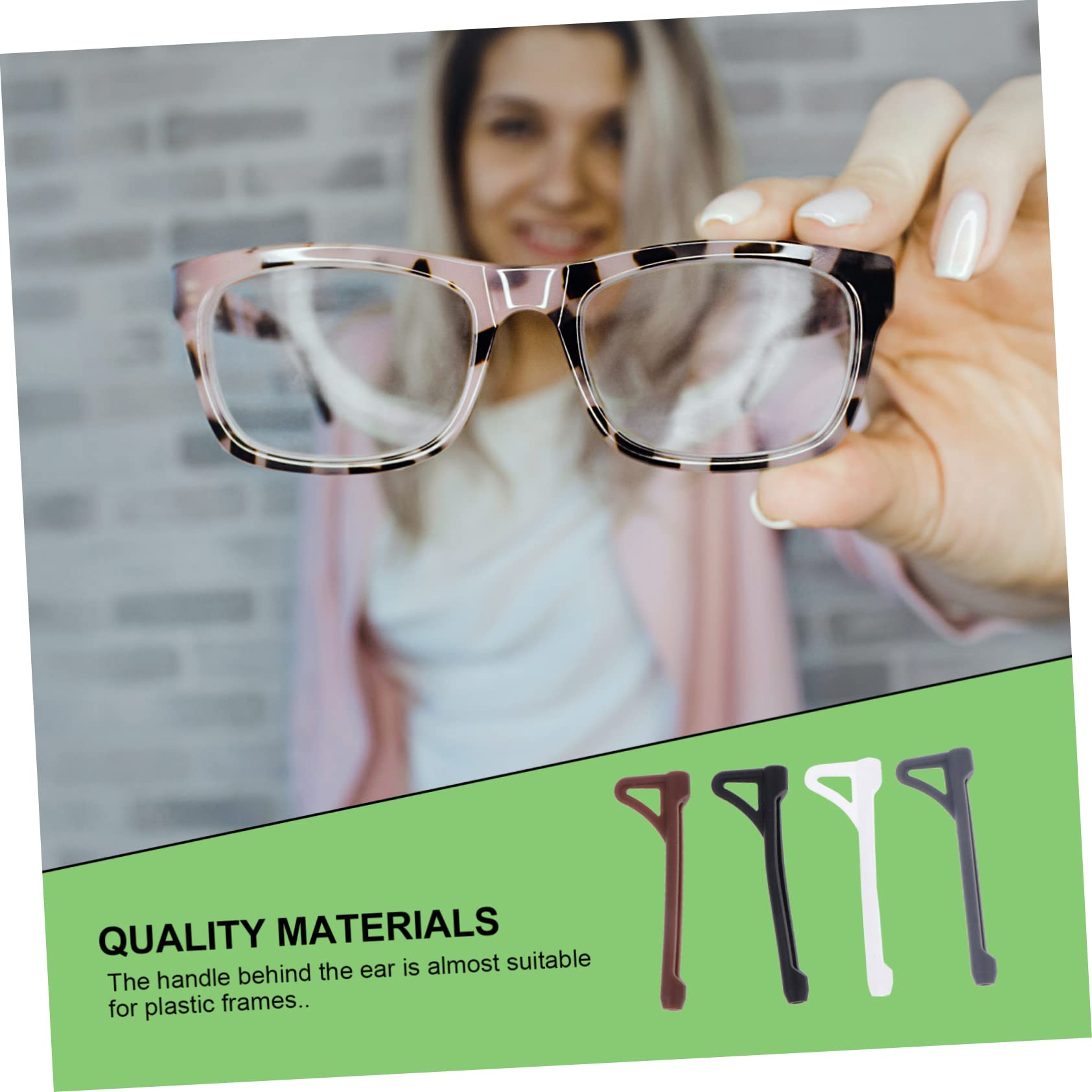 DOITOOL 10 Pairs Non-Slip Glasses Grips - Anti-Slide Silicone Ear Hooks for Reading Glasses & Sunglasses - Soft Temple Covers for Comfort & Secure Fit - Perfect for Sports, Driving & Daily Use