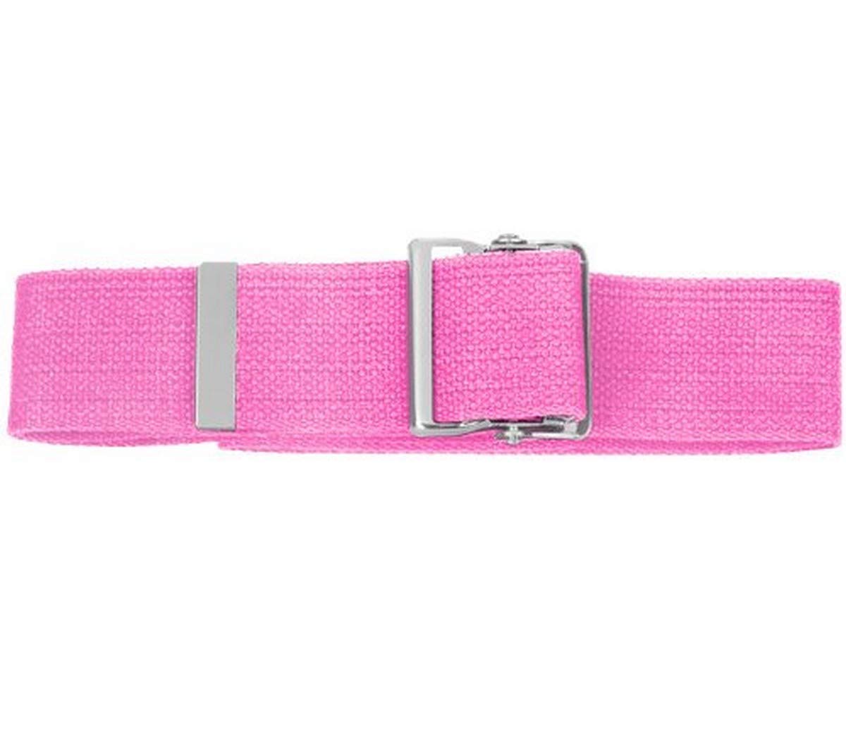 Prestige Medical Cotton Gait Belt with Metal Buckle - Hot Pink | Patient Transfer Safety Belt for Elderly Care & Physical Therapy | Durable Support for Mobility Assistance & Home Healthcare