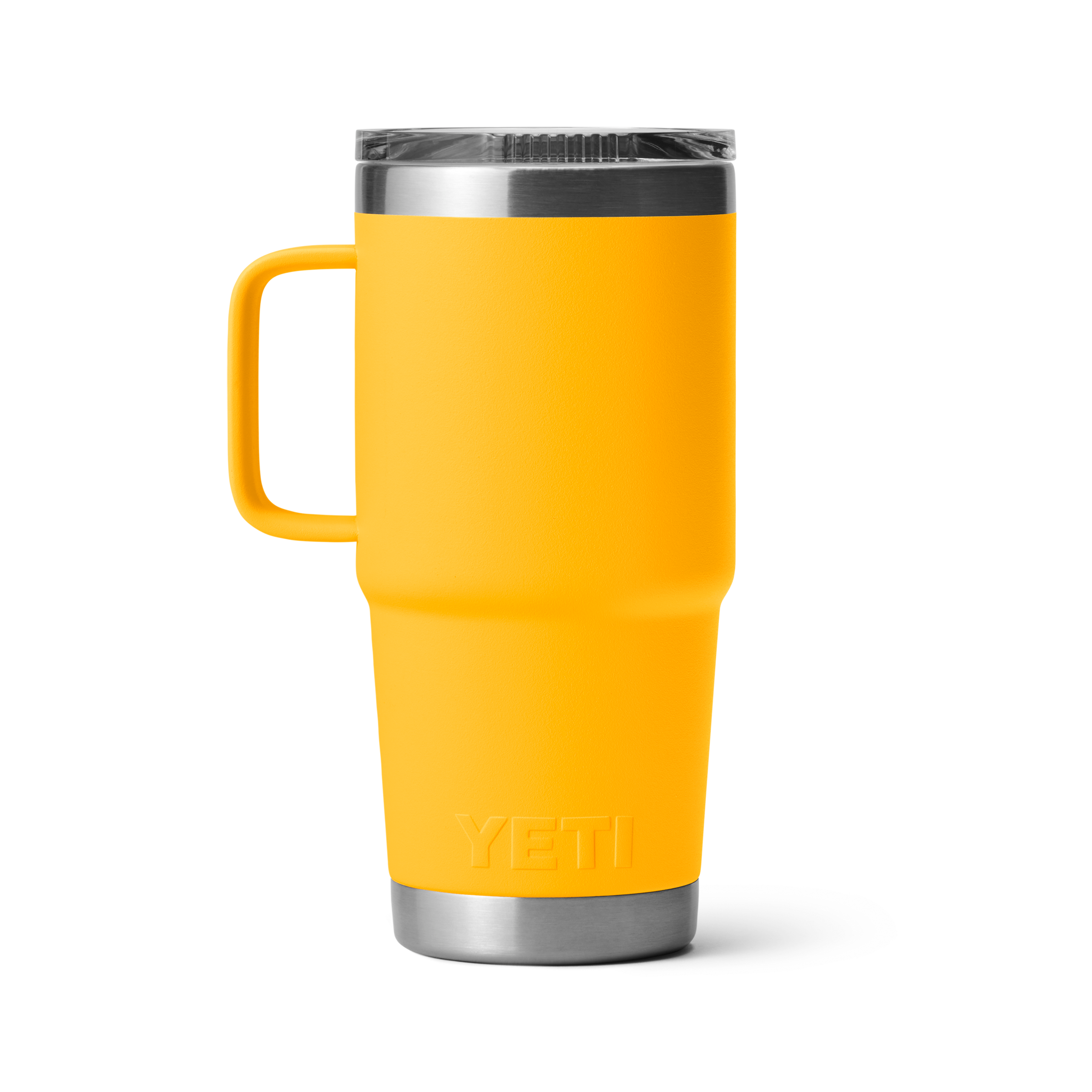 Yeti Rambler 20 oz Stainless Steel Travel Mug with Lid - Alpine Yellow | Insulated Tumbler for Hot & Cold Drinks | Perfect for Camping, Hiking, and Commuting