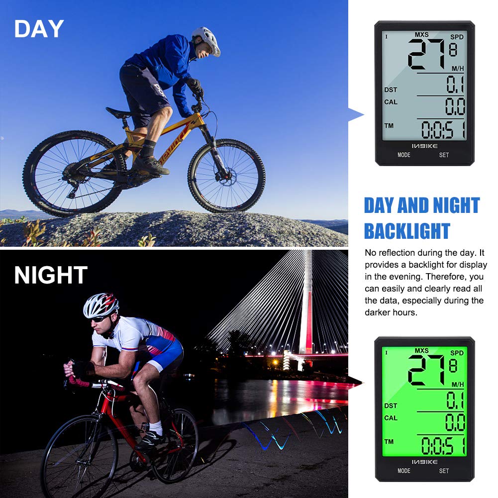Wireless Bike Computer with Waterproof Odometer - 2.8