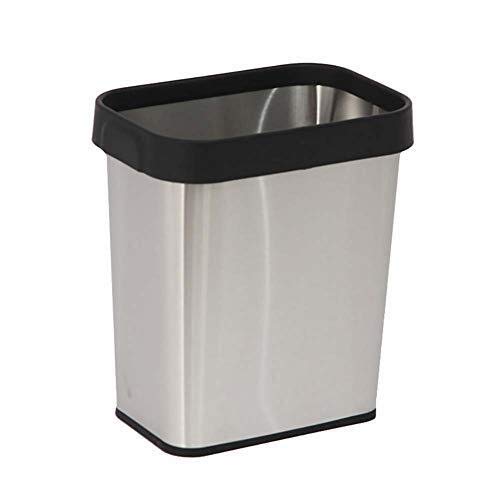 MGEM 12L Stainless Steel Trash Can - Open Top Kitchen Garbage Bin & Recycling Bin for Home, Office, Restaurant | Durable & Odor-Resistant Waste Container