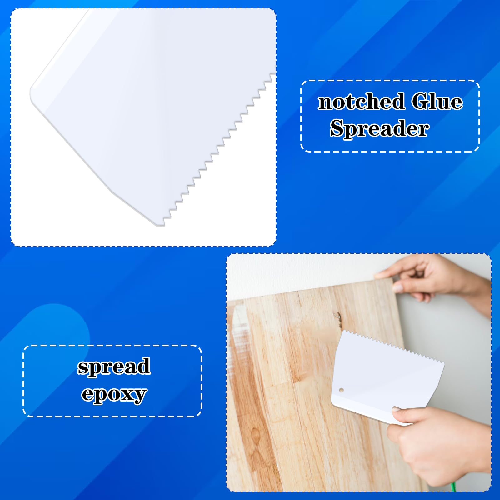 3-Piece Plastic Notched Trowel Set - 0.2