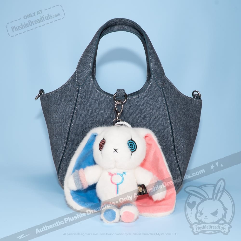 Plushie Dreadfuls Gender Dysphoria Rabbit Plush Keychain - Soft Stuffed Animal Toy for Mental Health Awareness, LGBTQ+ Support & Emotional Comfort | Perfect for Backpacks, Gifts & Therapy