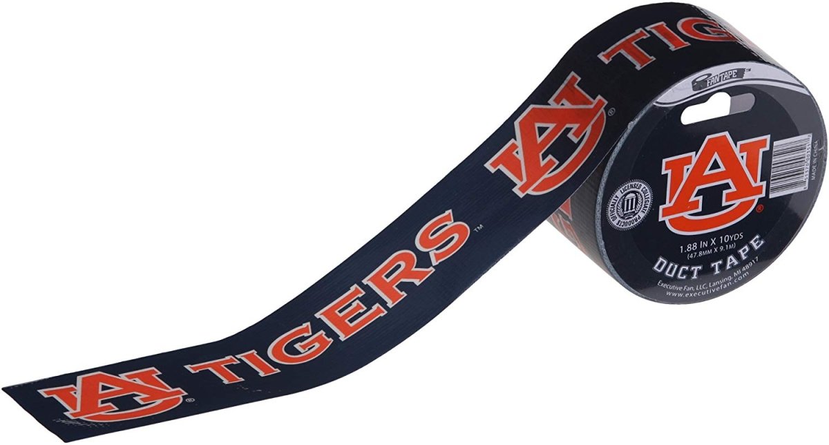 Auburn Tigers Fan 1.88 x 10 Feet Orange and Blue Duct Tape Roll - Strong Adhesive for Sports Decor, DIY Projects, and Home Repairs